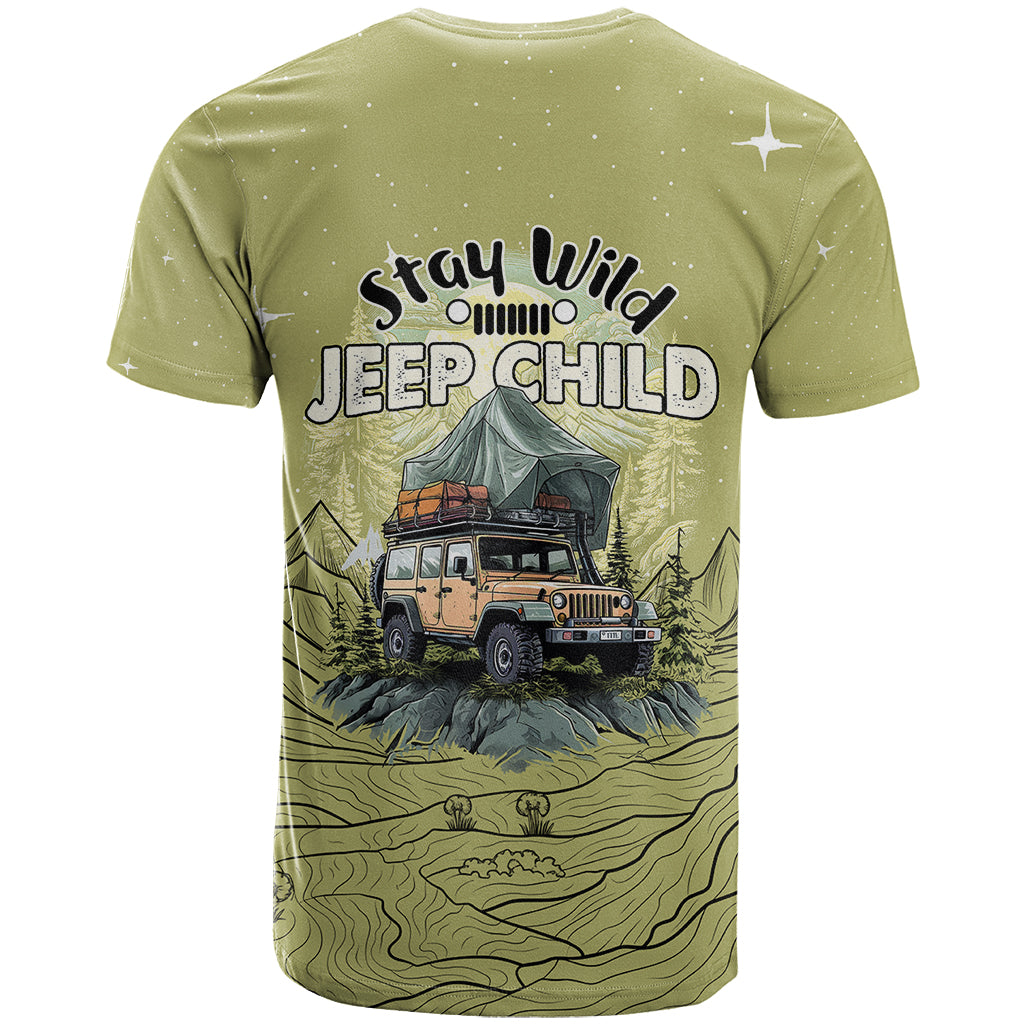 T-shirt Jeep Move Mountains Vert - Neuf Avec étiquettes, Motif Simple Et Stylé - Parfait Pour Les Amateurs De 4x4 Et D'aventure