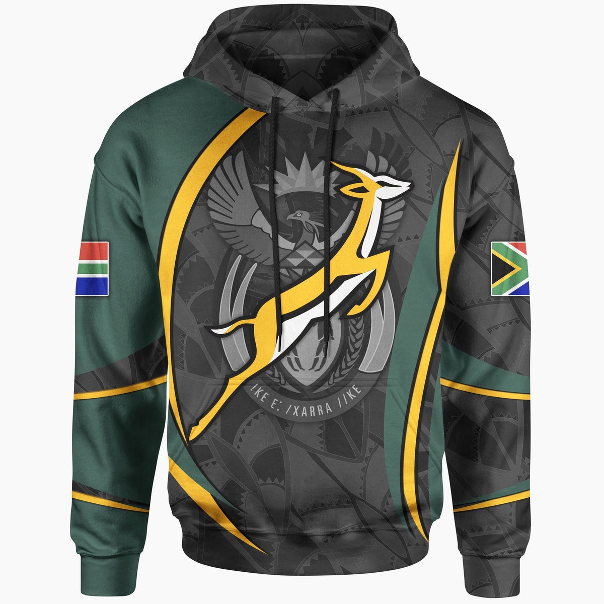 Mozambique Hoodie Yellow Red Green Swirl Independence Day TS04 main image 1