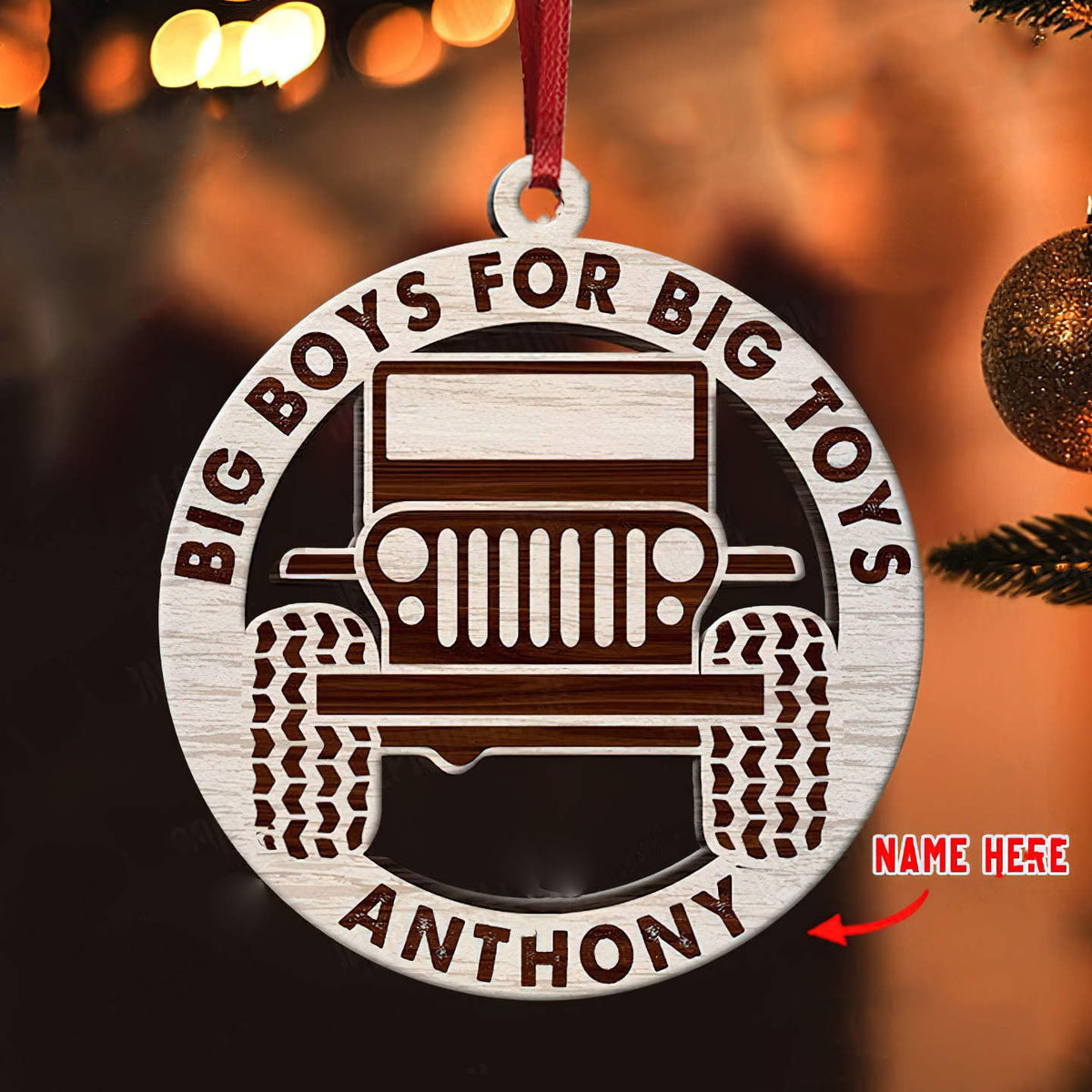 Toy Jeep Christmas Ornaments Aljaira