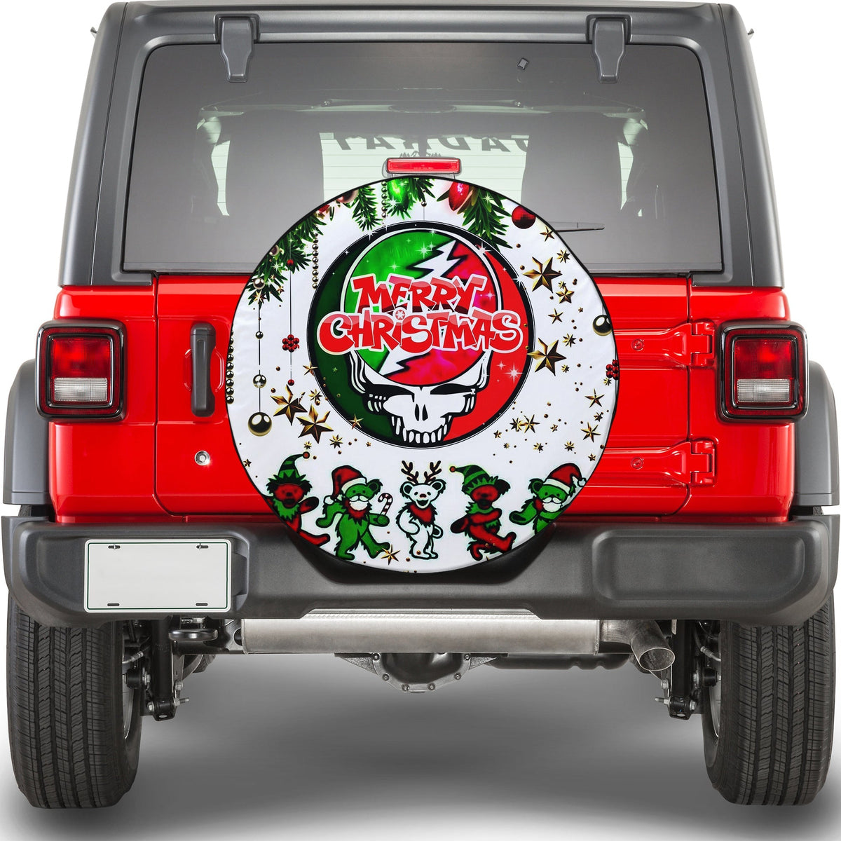 Grateful Dead Bears Spare Tire Cover Merry Christmas Bears LT13 Aljaira