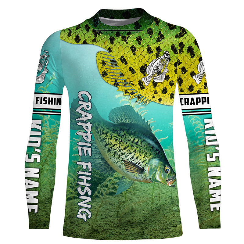 Crappie Fishing Custom Long Sleeve Fishing Shirts, Crappie Fishing Jer