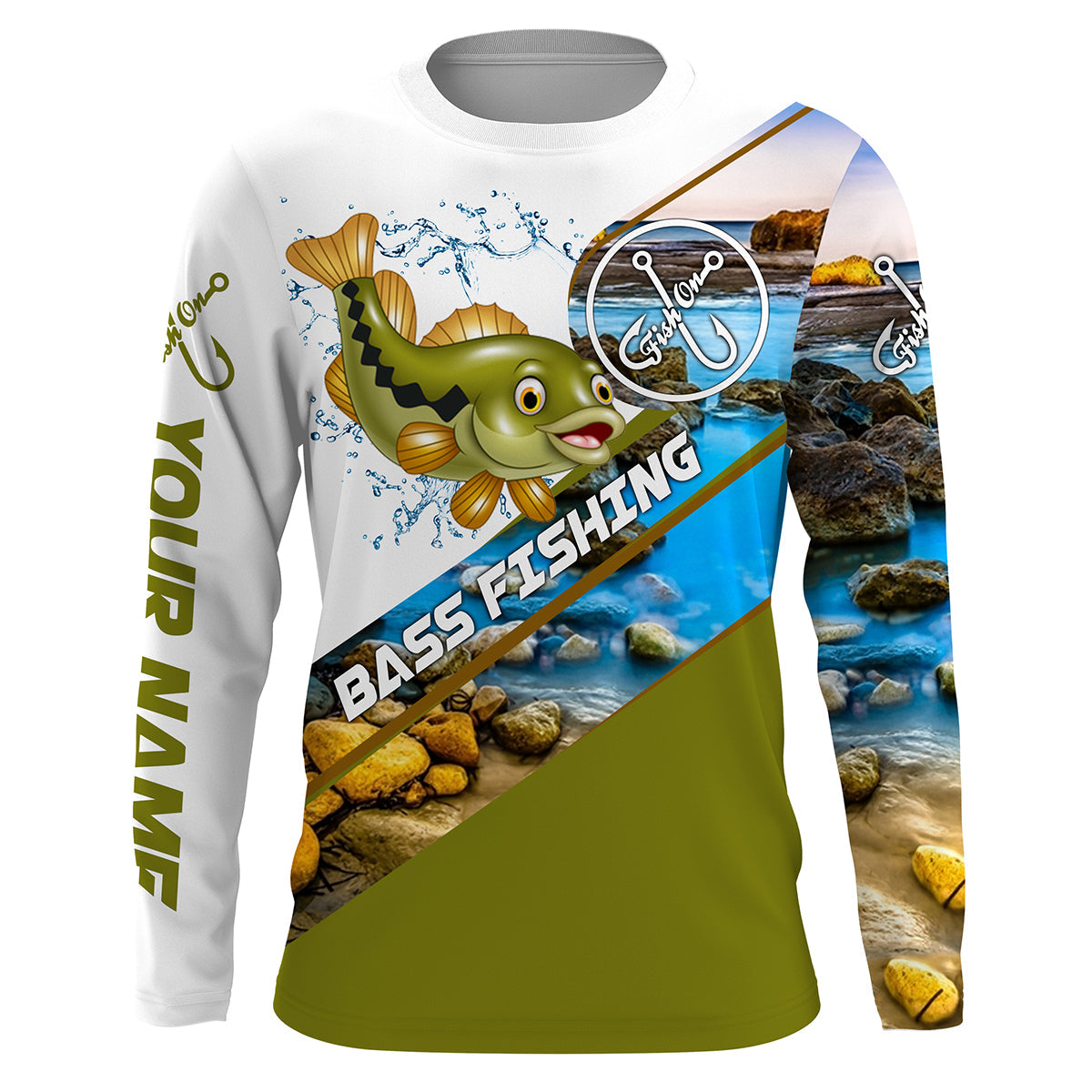 Bass Fishing Custom Long Sleeve Fishing Shirts, Bass Fishing Jerseys