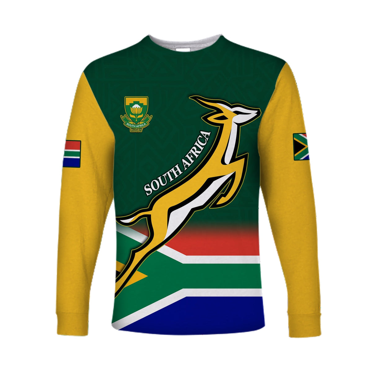 South Africa Rugby Long Sleeve Button Shirt Champions GO Bokke LT7 main image 1