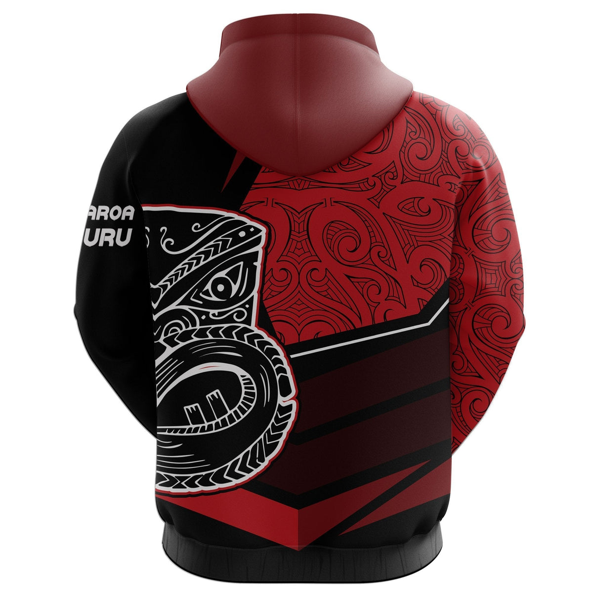 New Zealand Tiki Rugby Hoodie NZ Maori Koru Pattern Ver.04 LT14 main image 1