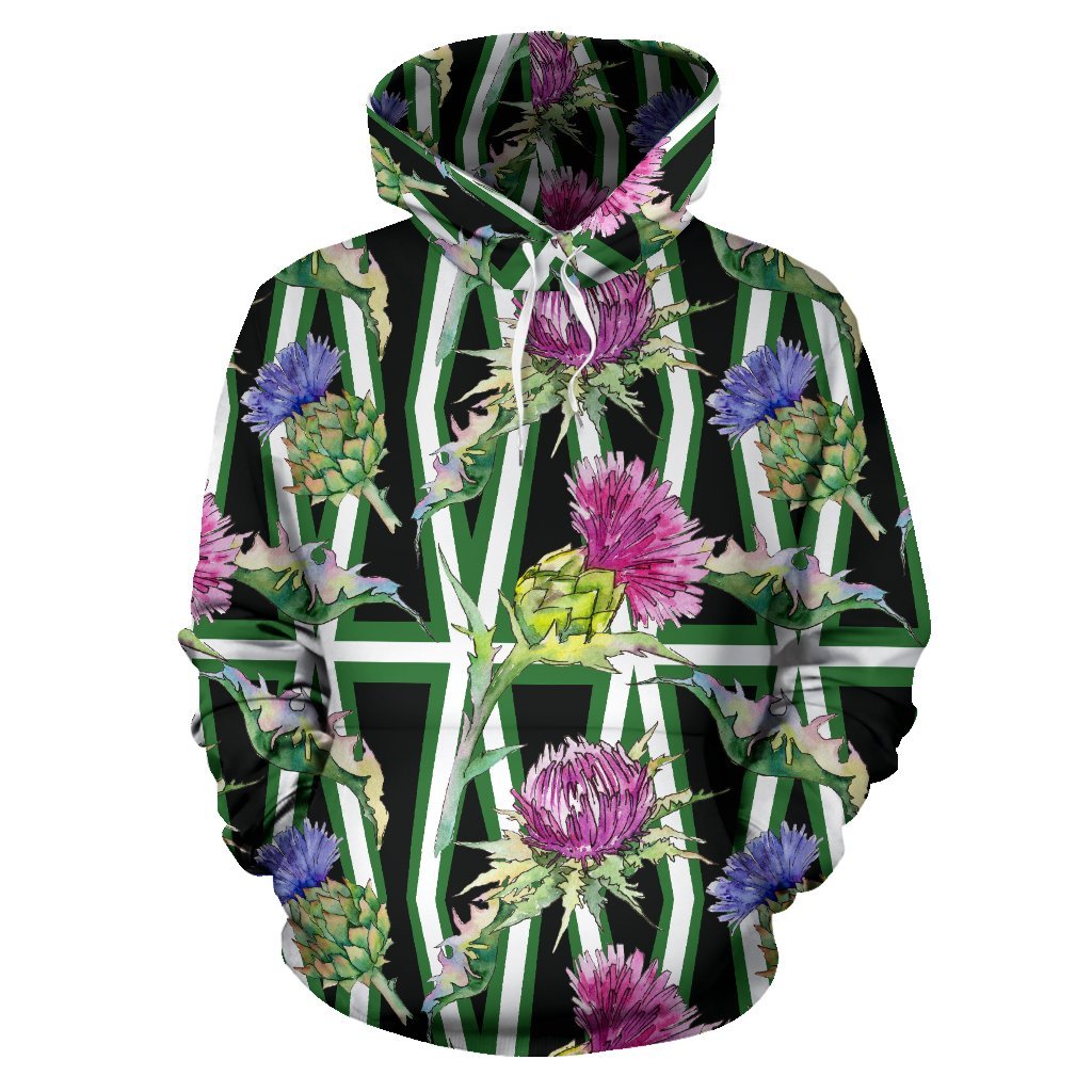 Schottland Hoodie Herren – Rugby-Style Kapuzenpullover Mit Distel-Motiv