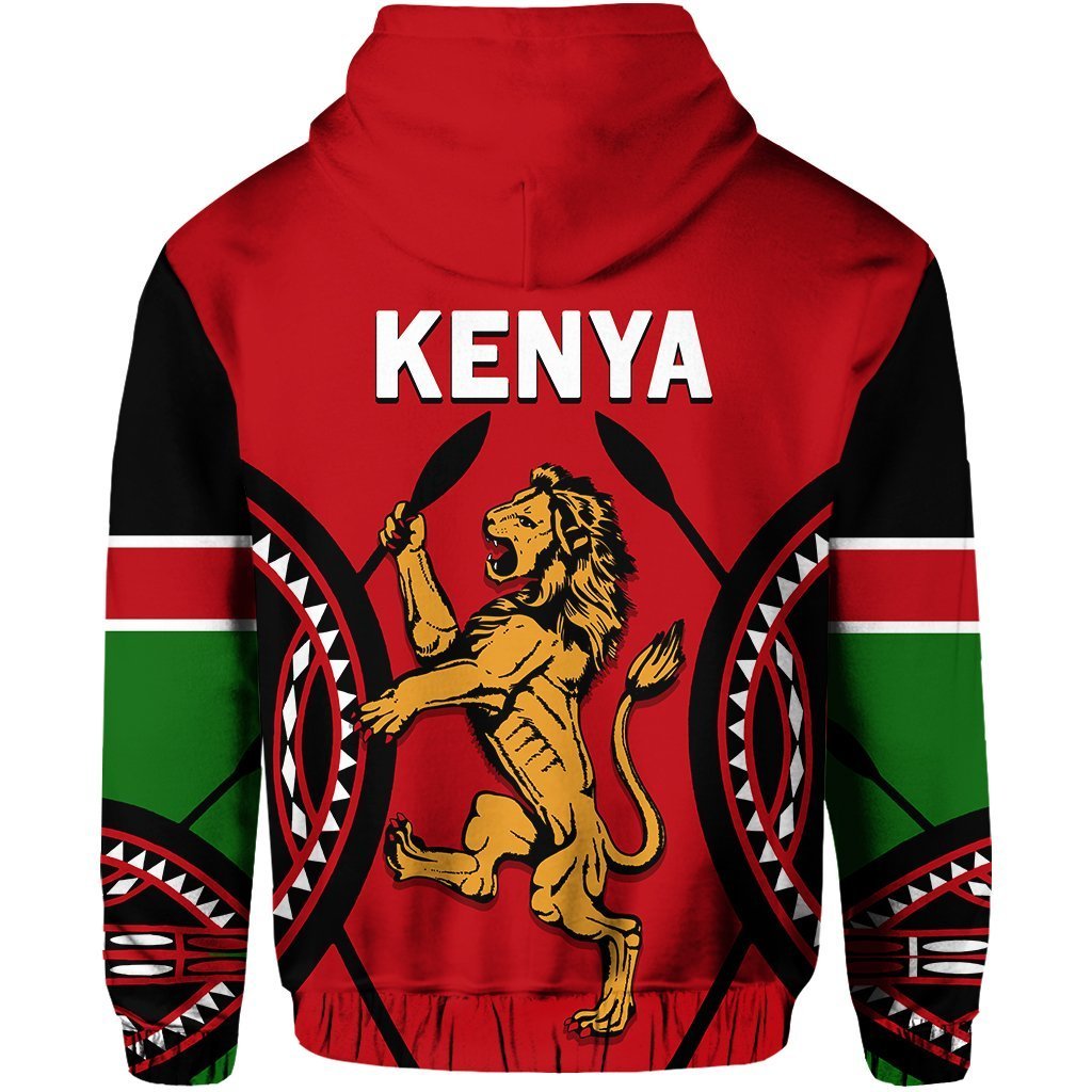 Kenya Personalized Lion Polo Shirt Stylized Maasai Shield LT7