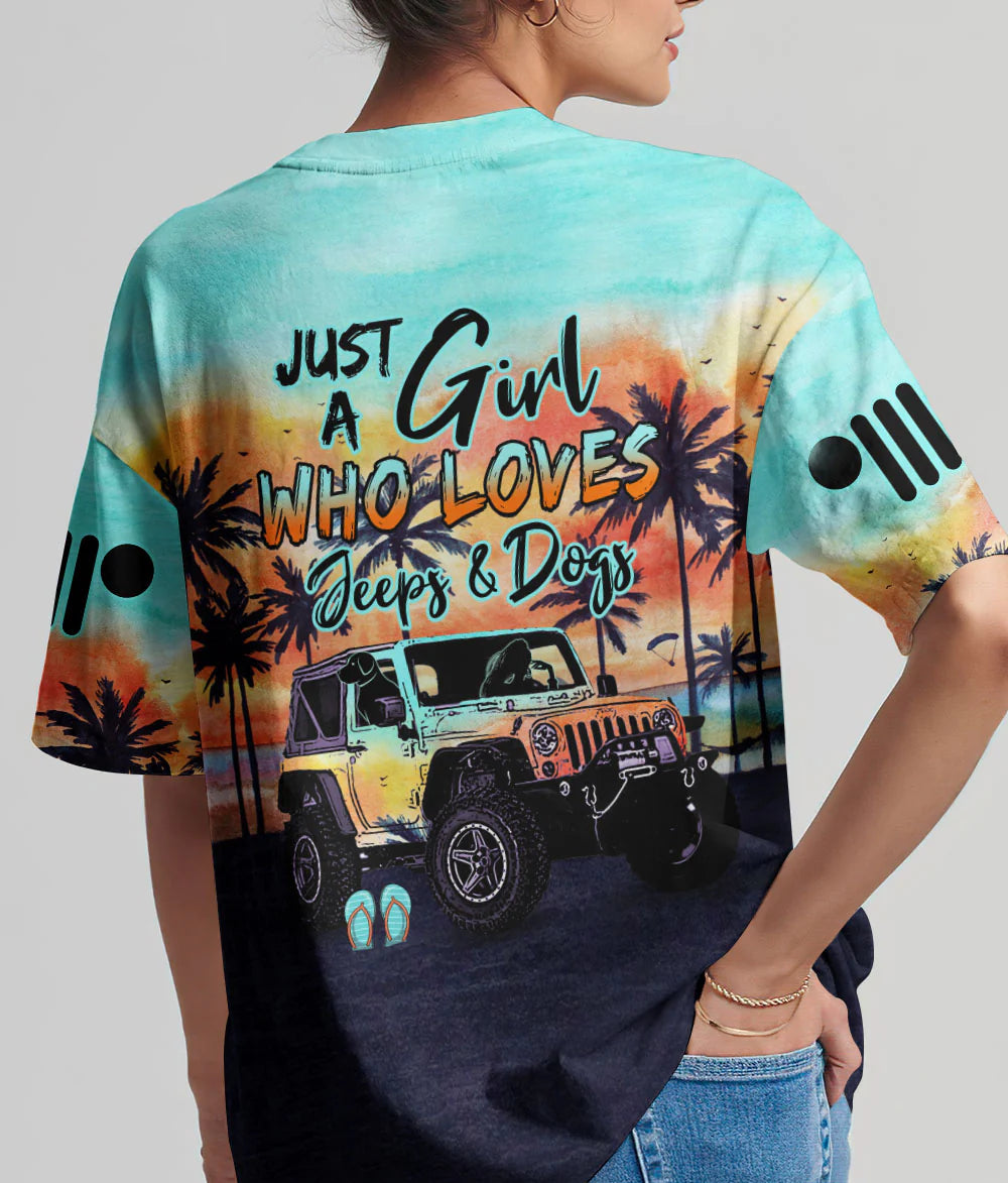 just-a-girl-who-loves-jeeps-and-dogs-beach-painting-t-shirt