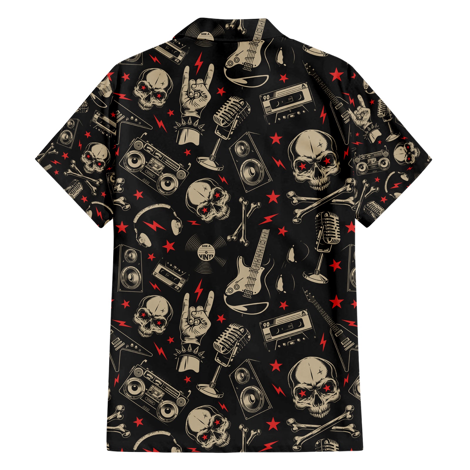 rock-and-roll-skull-pattern-design-hawaiian-shirt