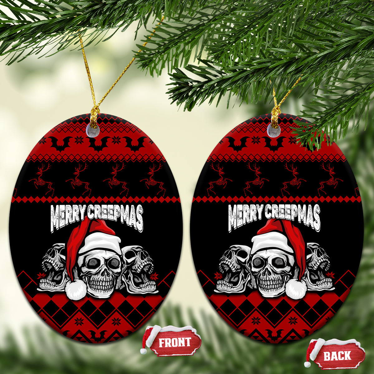 personalised-wonder-print-christmas-ceramic-ornament-gothic-skull-creepmas
