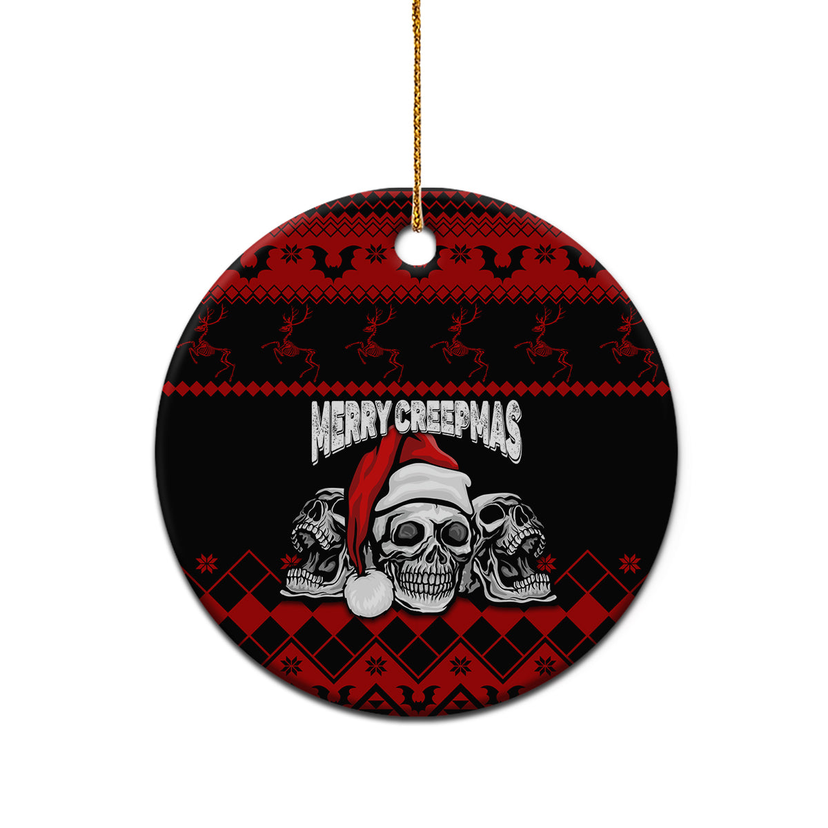 personalised-wonder-print-christmas-ceramic-ornament-gothic-skull-creepmas
