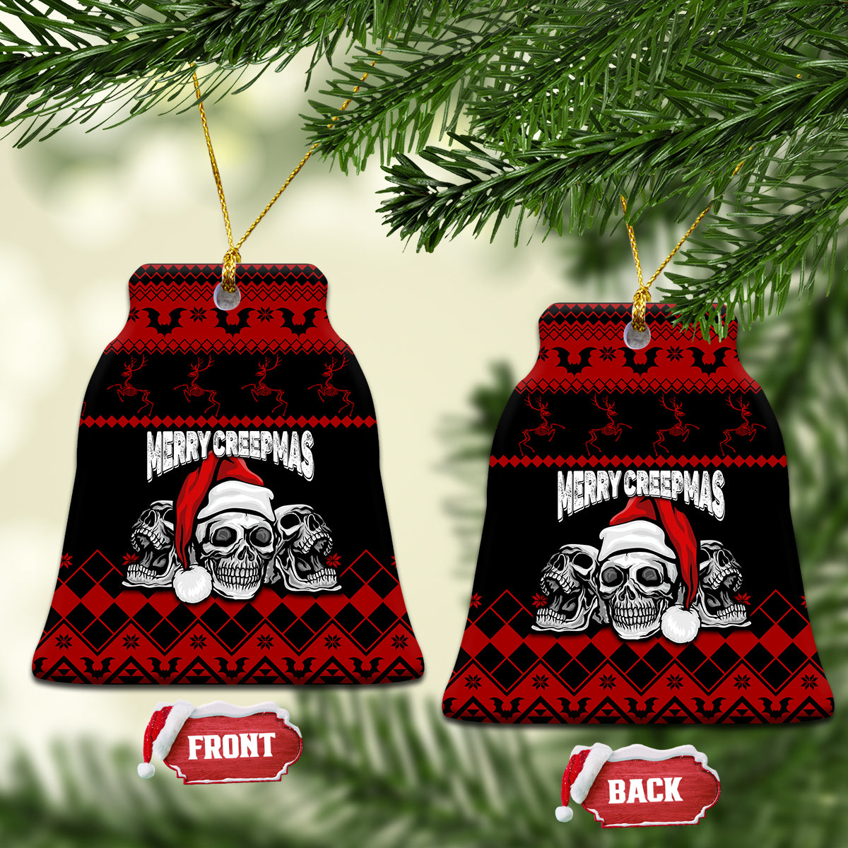 personalised-wonder-print-christmas-ceramic-ornament-gothic-skull-creepmas