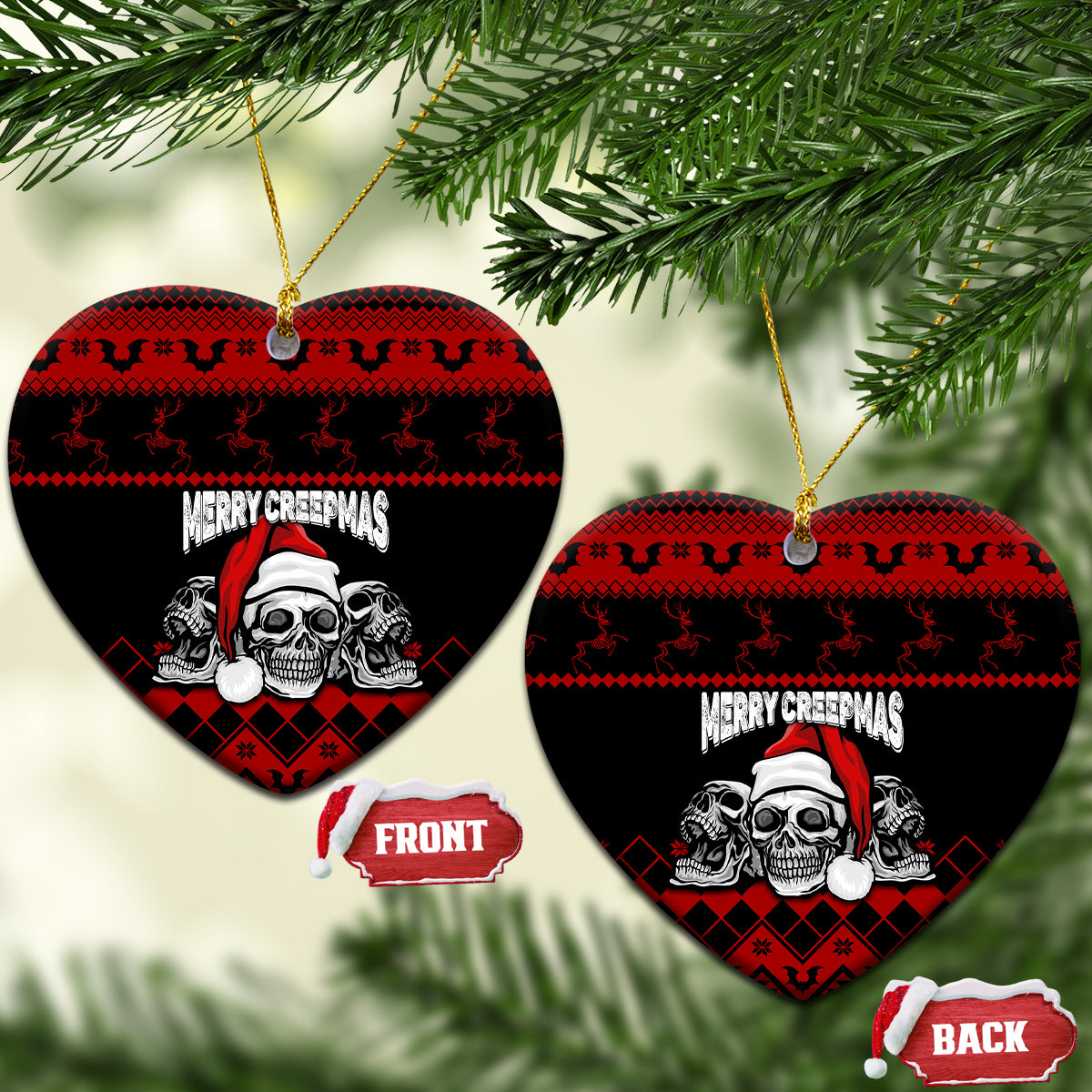 personalised-wonder-print-christmas-ceramic-ornament-gothic-skull-creepmas