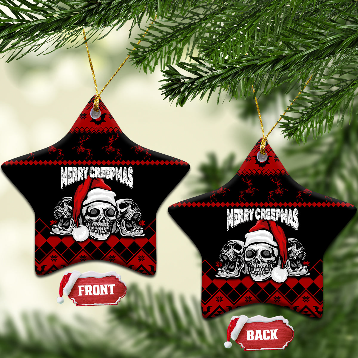 personalised-wonder-print-christmas-ceramic-ornament-gothic-skull-creepmas