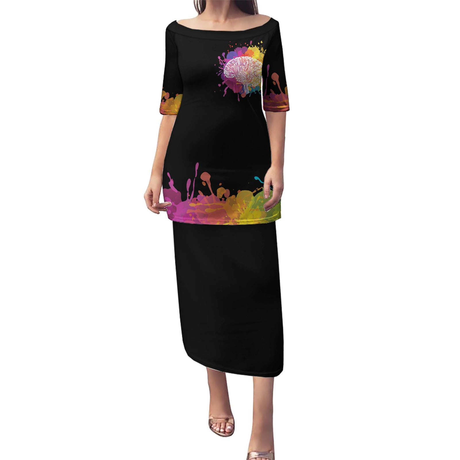 Autism Wired Differently Colors Splash Puletasi LT7 – Aljaira