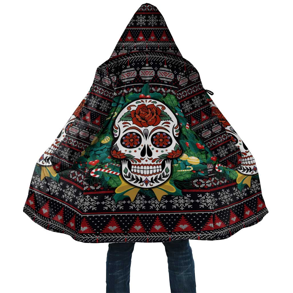 Skull Christmas Cloak Xmas Holiday Patterns - Aljaira