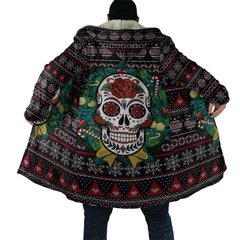Skull Christmas Cloak Xmas Holiday Patterns - Aljaira