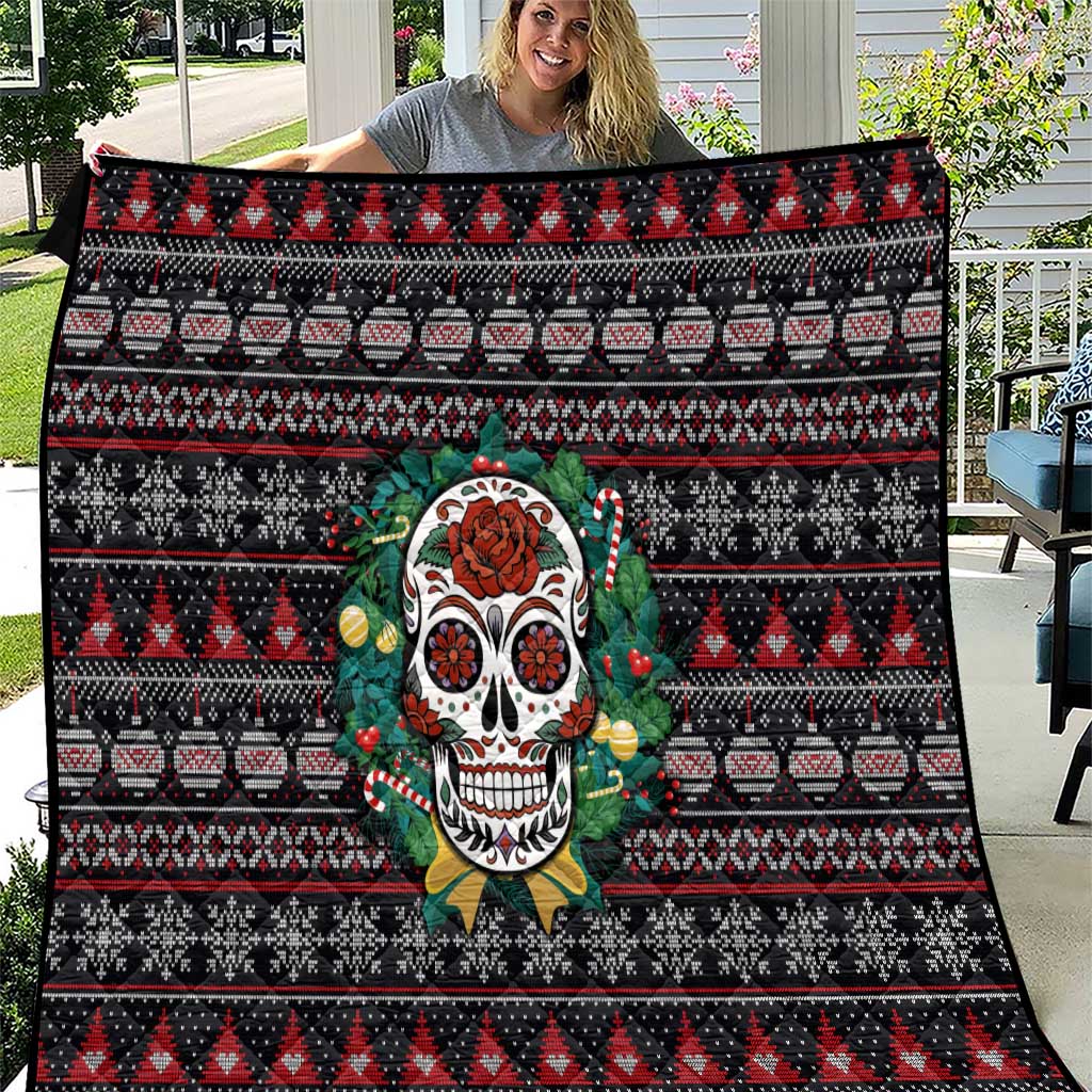 Skull Christmas Quilt Xmas Holiday Patterns - Aljaira