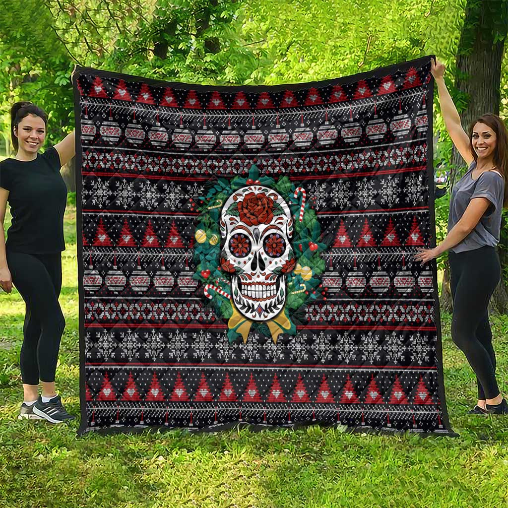 Skull Christmas Quilt Xmas Holiday Patterns - Aljaira