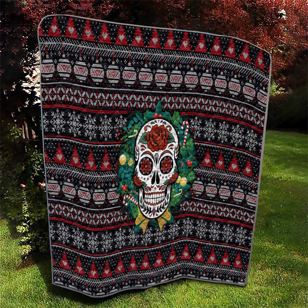 Skull Christmas Quilt Xmas Holiday Patterns - Aljaira