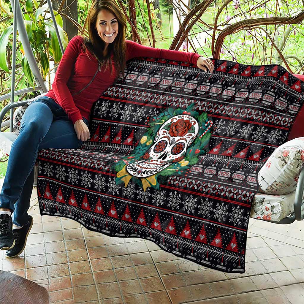 Skull Christmas Quilt Xmas Holiday Patterns - Aljaira