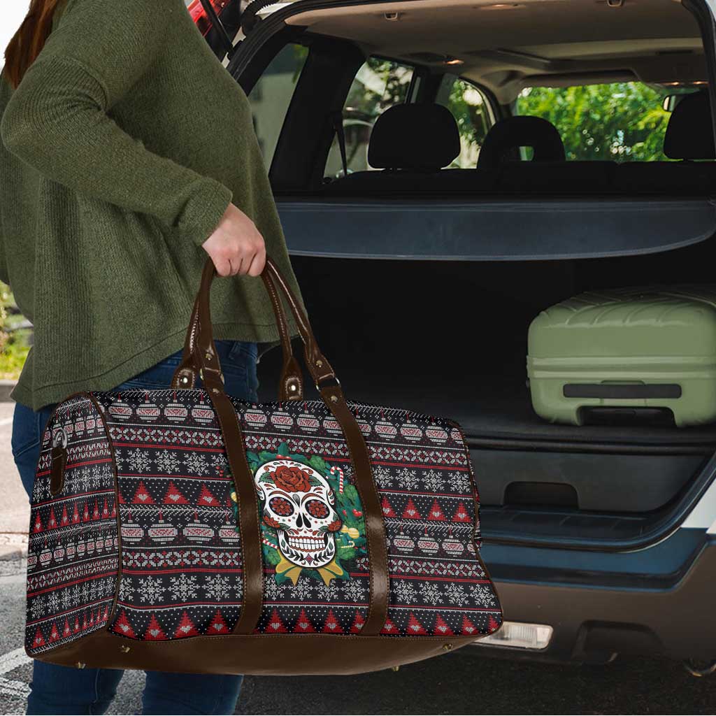 Skull Christmas Travel Bag Xmas Holiday Patterns - Aljaira