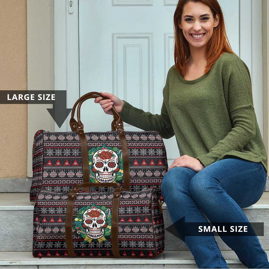 Skull Christmas Travel Bag Xmas Holiday Patterns - Aljaira