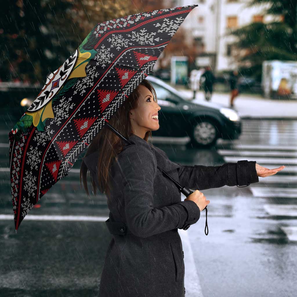 Skull Christmas Umbrella Xmas Holiday Patterns - Aljaira