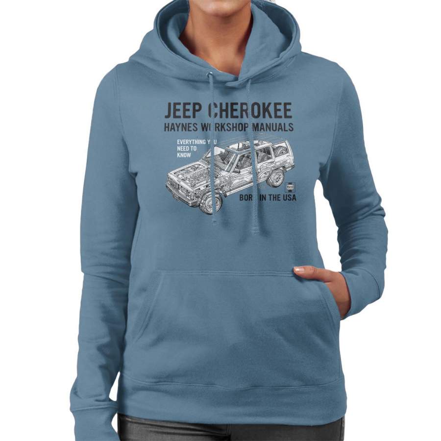 haynes-owners-workshop-manual-jeep-cherokee-black-womens-hooded-sweatshirt