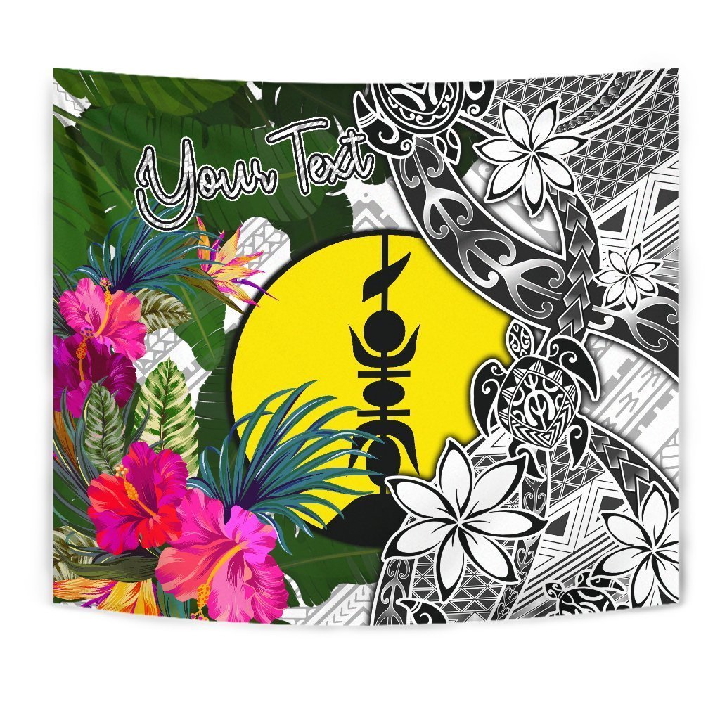 new-caledonia-custom-personalised-tapestry-white-turtle-plumeria-banana-leaf