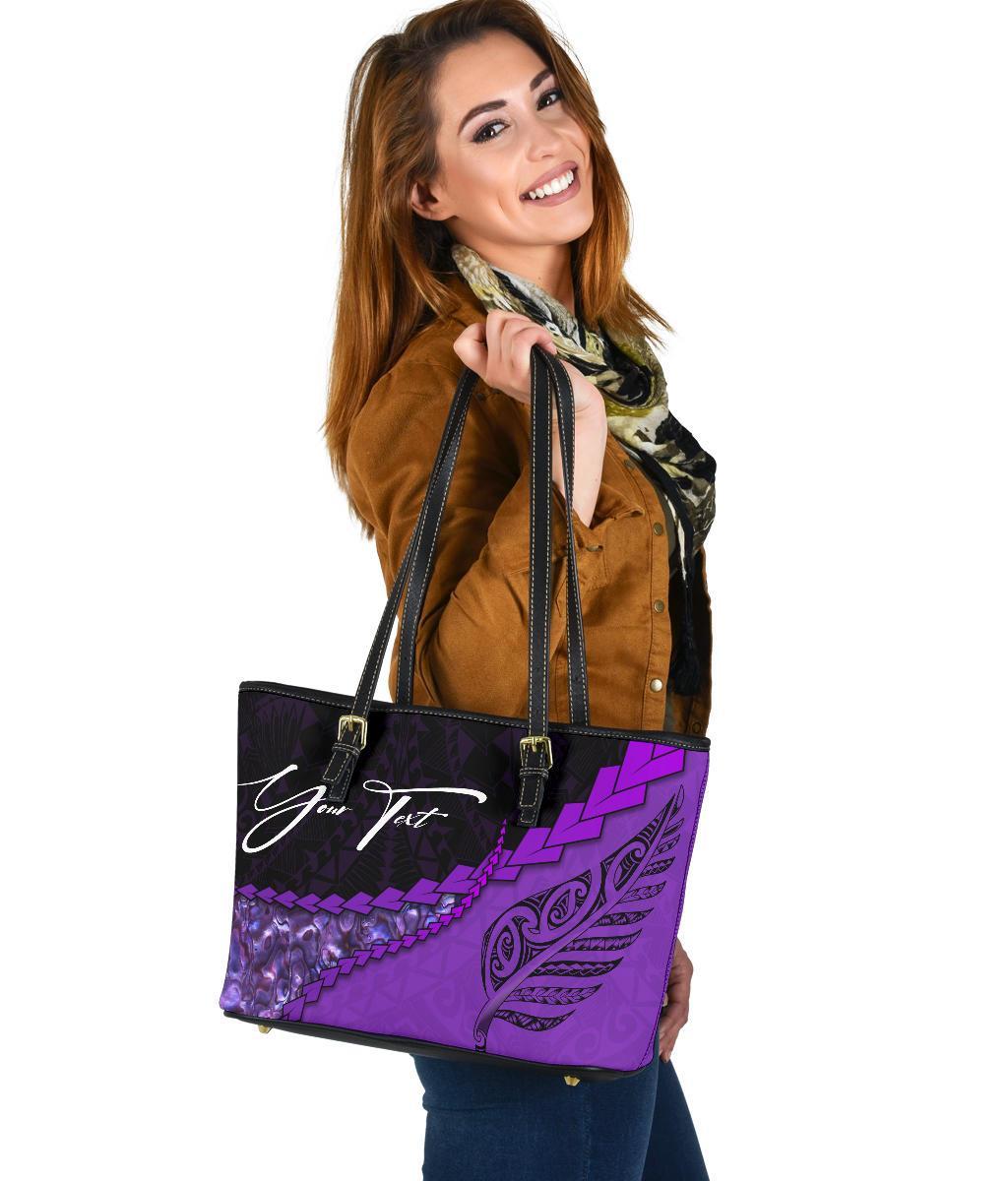 signature-custom-paua-shell-maori-silver-fern-leather-tote-bag-purple