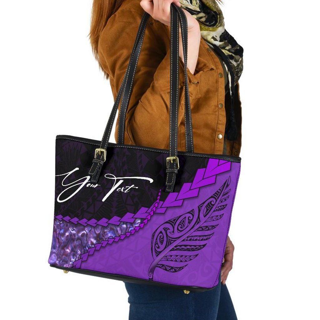signature-custom-paua-shell-maori-silver-fern-leather-tote-bag-purple