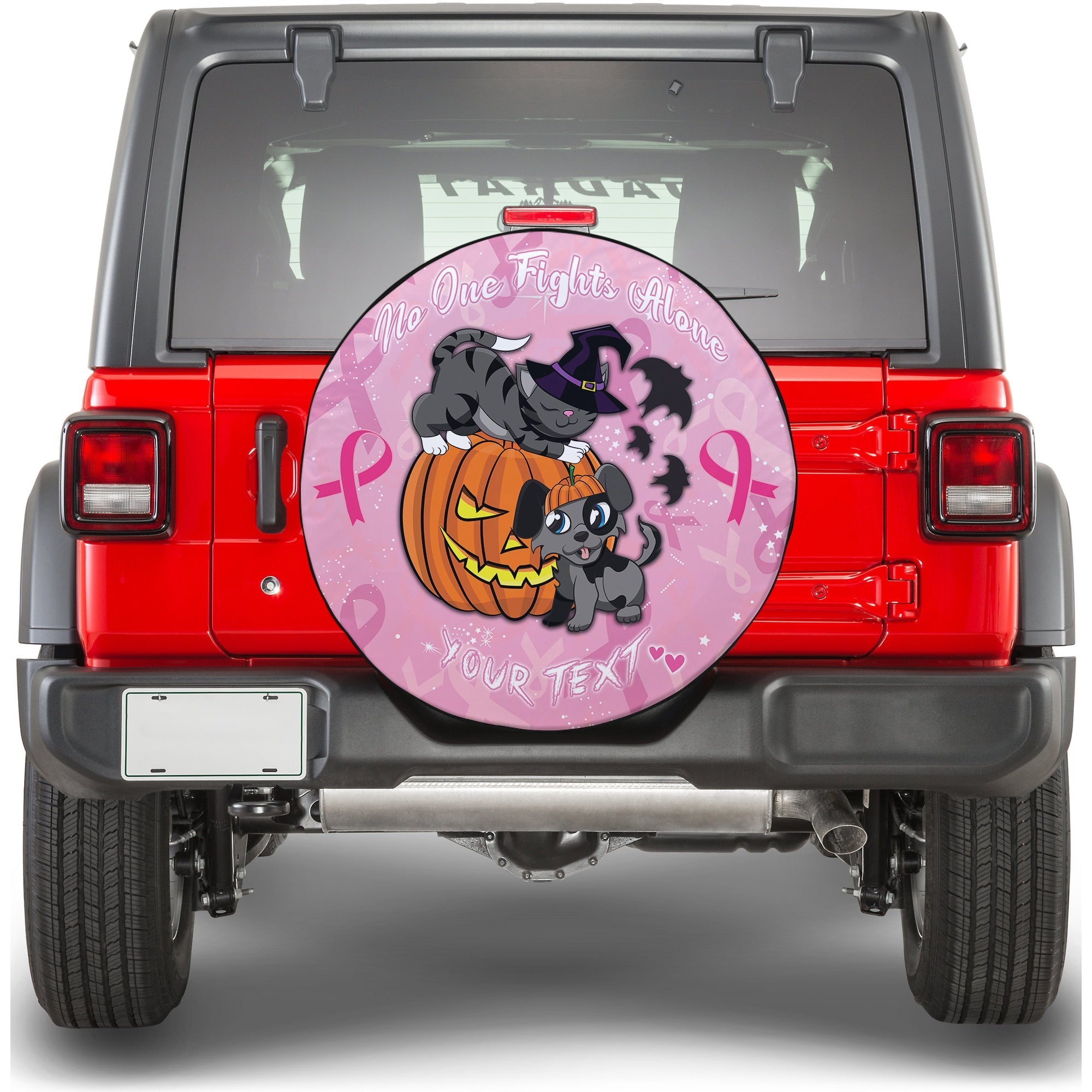 custom-personalised-breast-cancer-spare-tire-cover-no-one-fights-alone-halloween-cat-and-dog