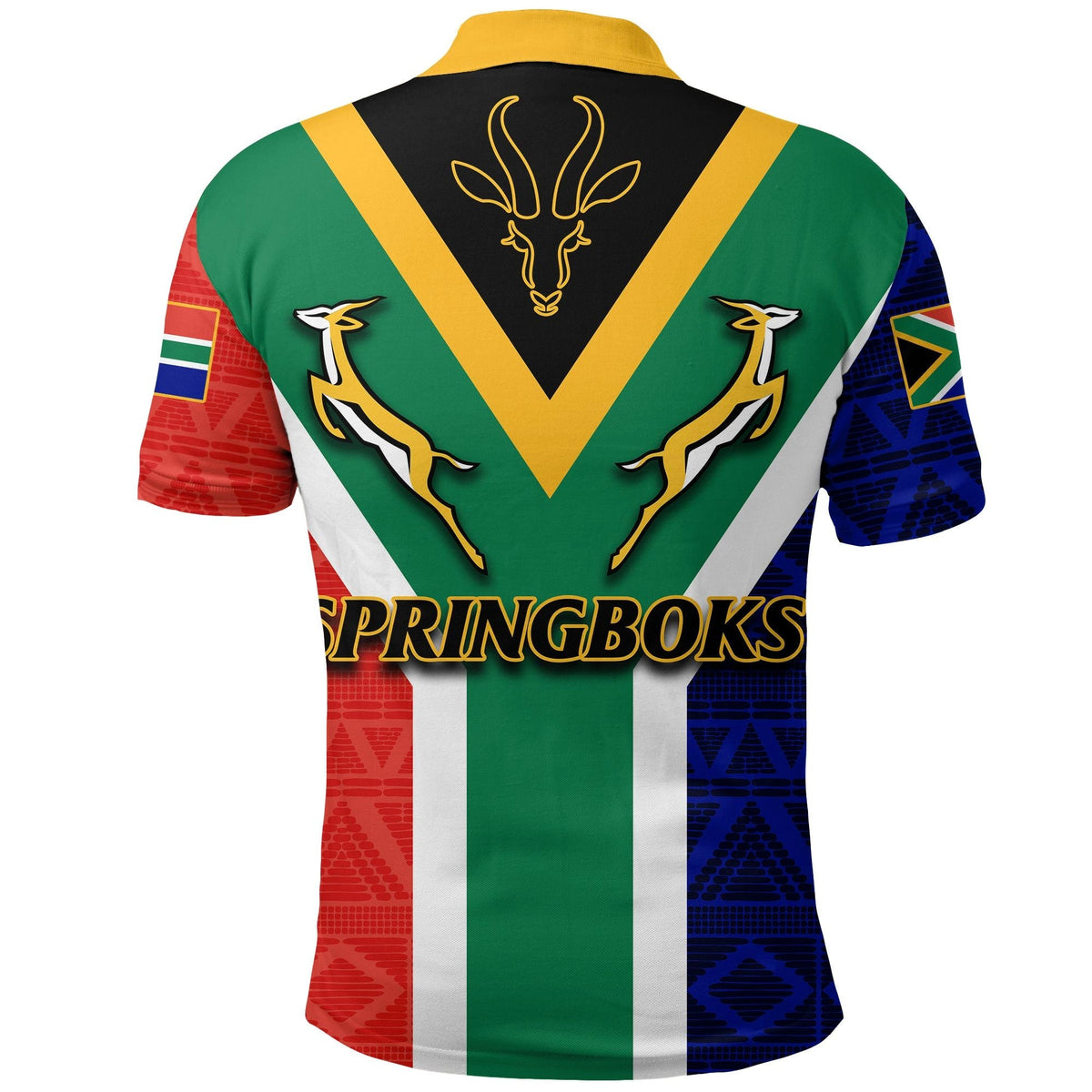 South Africa Springboks Mix African Patterns Polo Shirt LT20 – Aljaira