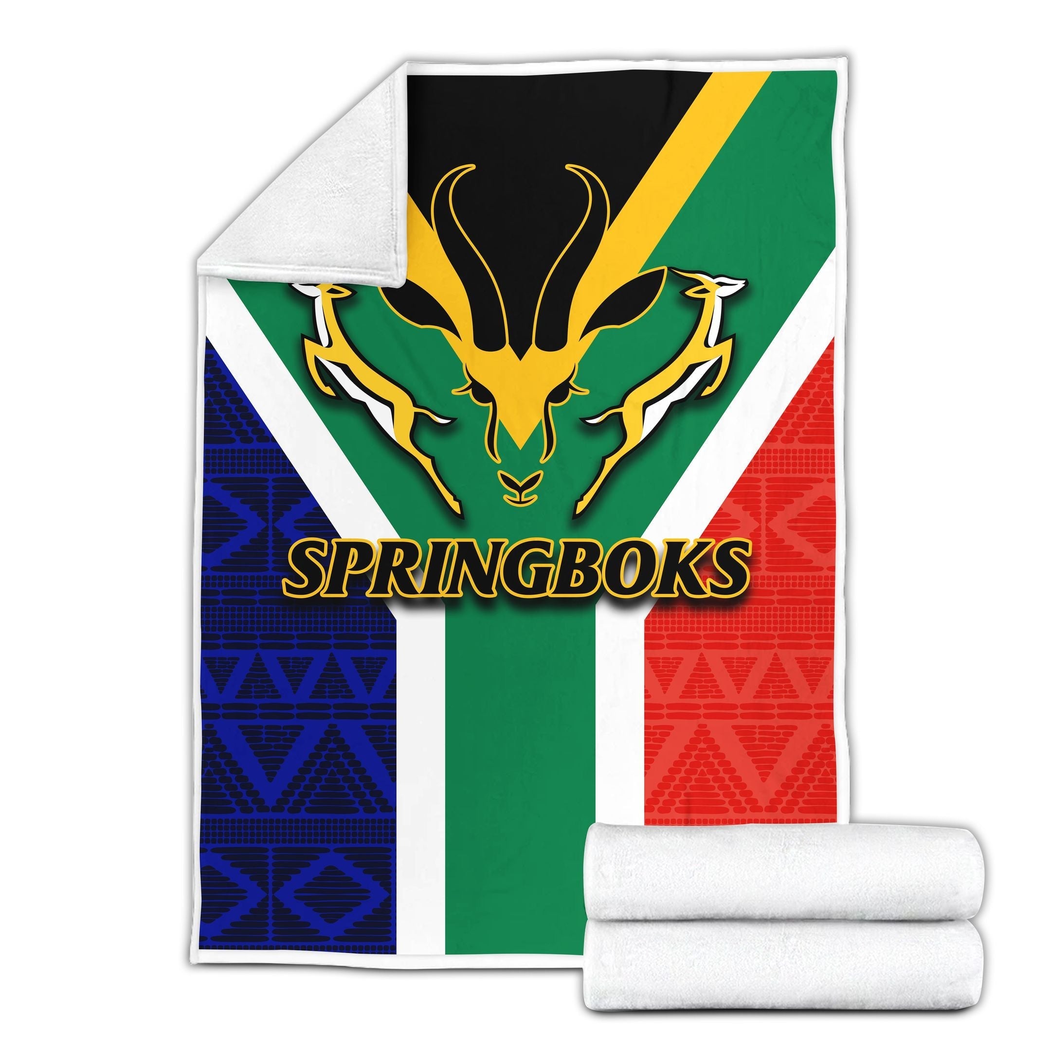 Springbok Backside Pattern South Africa Springboks Mix African Patterns Premium Blanket - LT20 ...