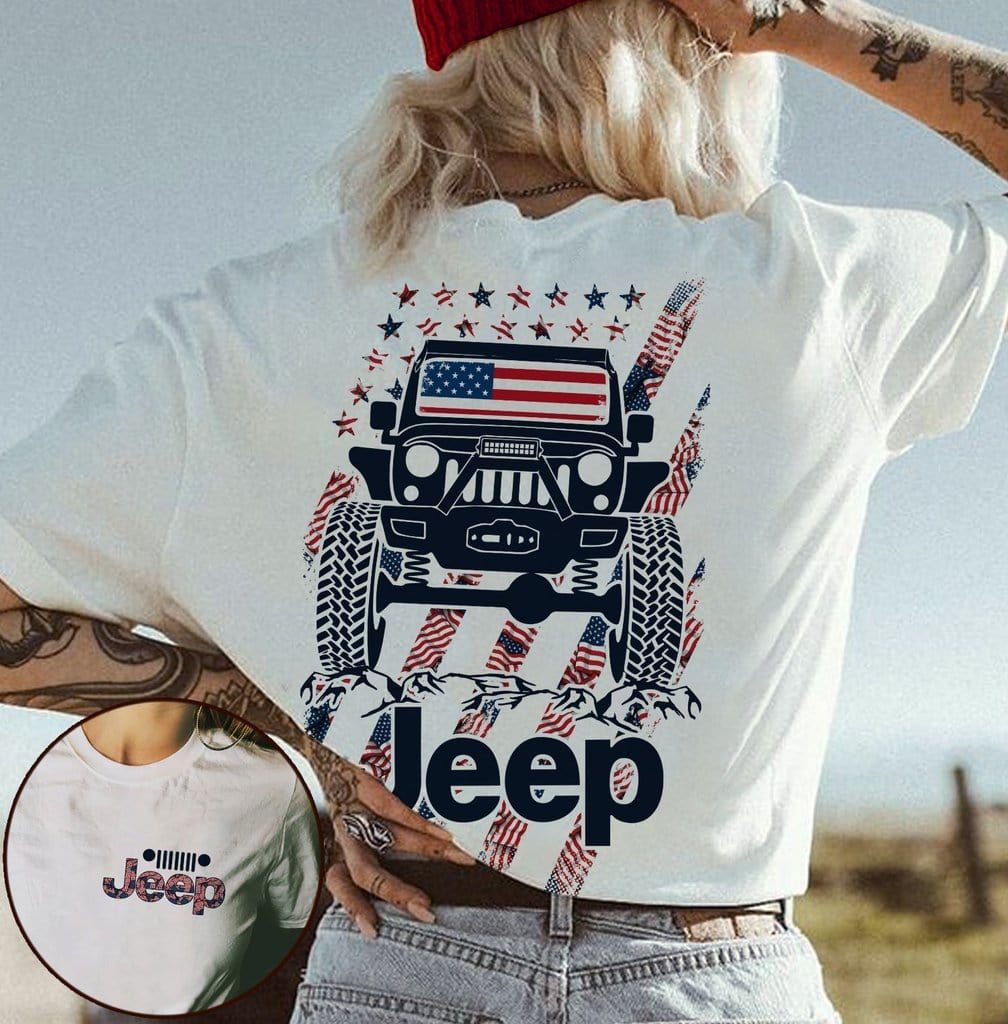 jeep-t-shirt-jeep-car-on-moutain-t-shirt-american-flag