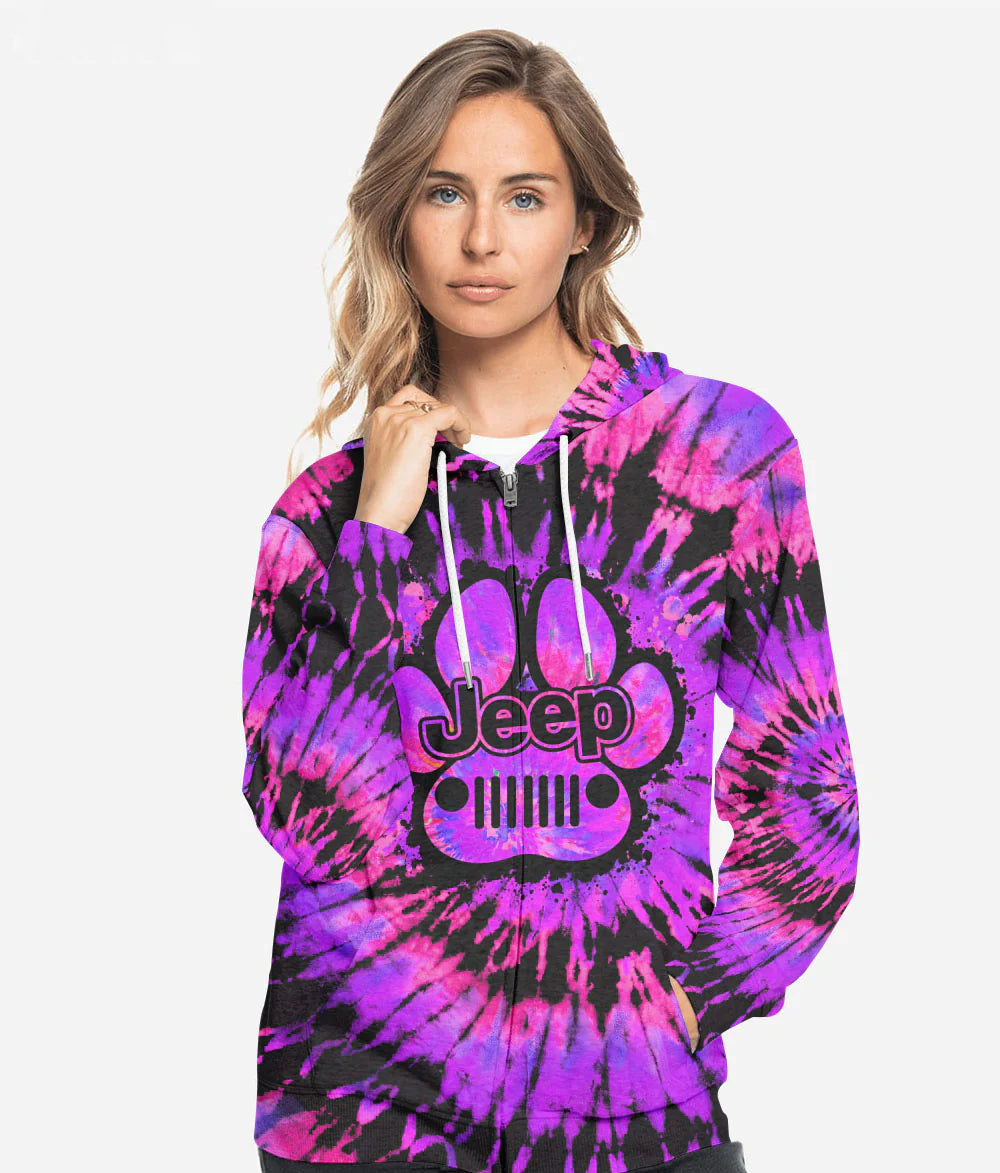 jeep-dog-paw-purple-pink-tie-dye-hoodie