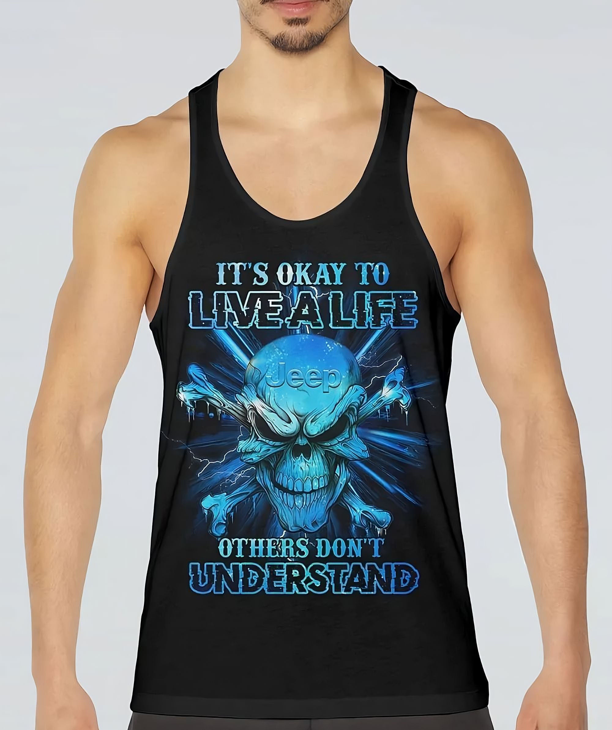 its-okay-to-live-a-life-skull-jeep-all-over-print-tank-top