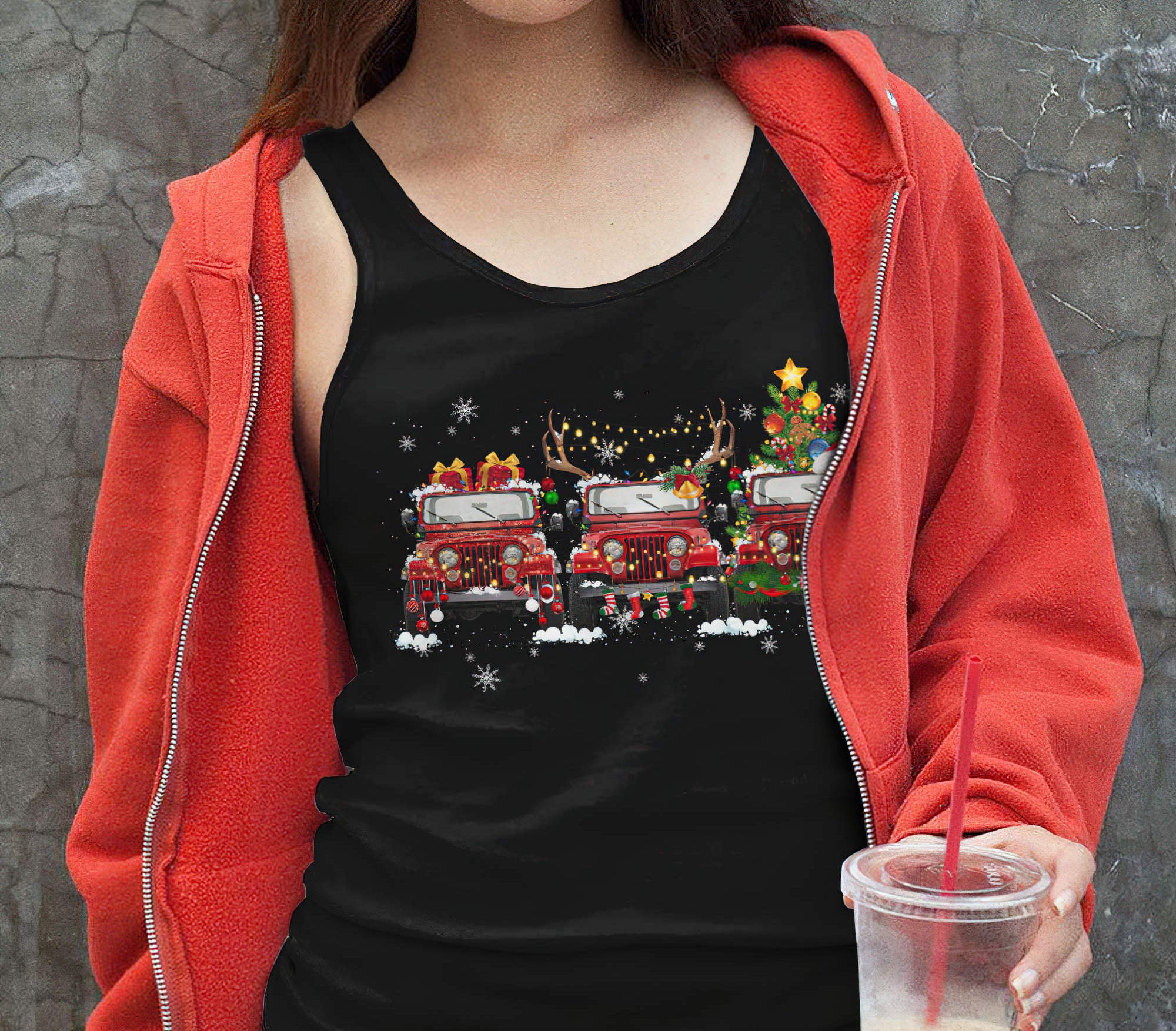3-jeeps-christmas-1-sided-women-racerback-tanks