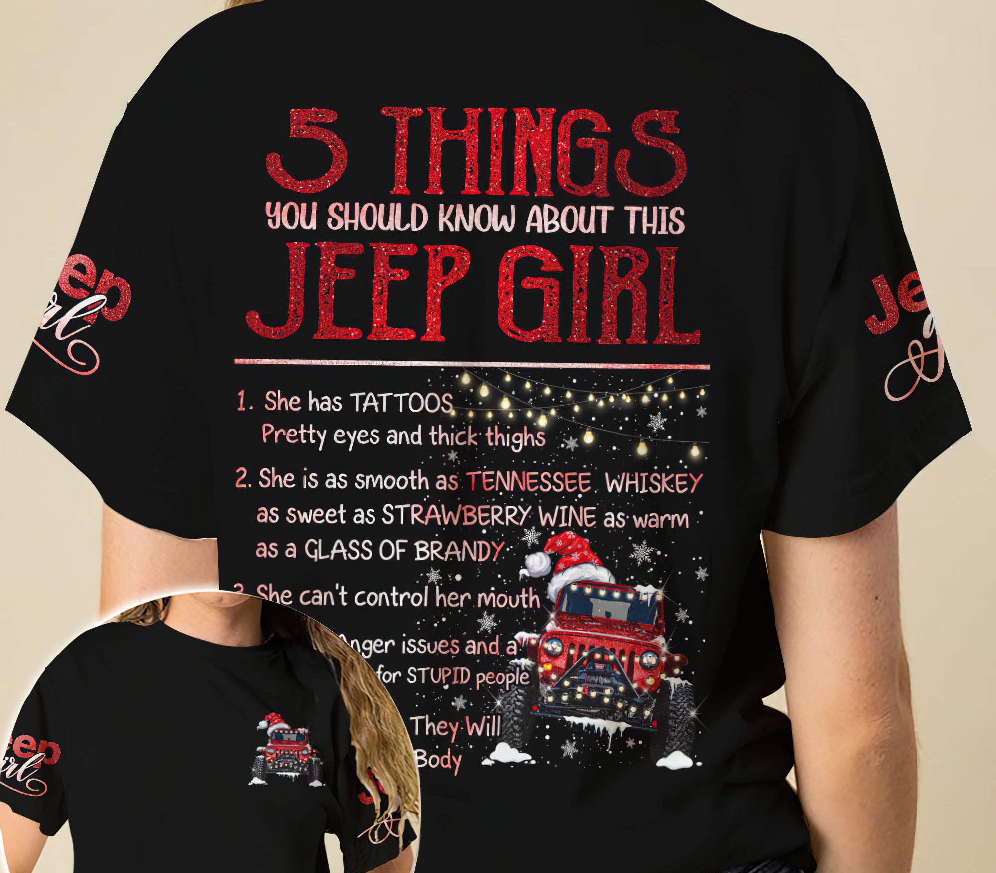 5-things-jeep-girl-xmas-t-shirt