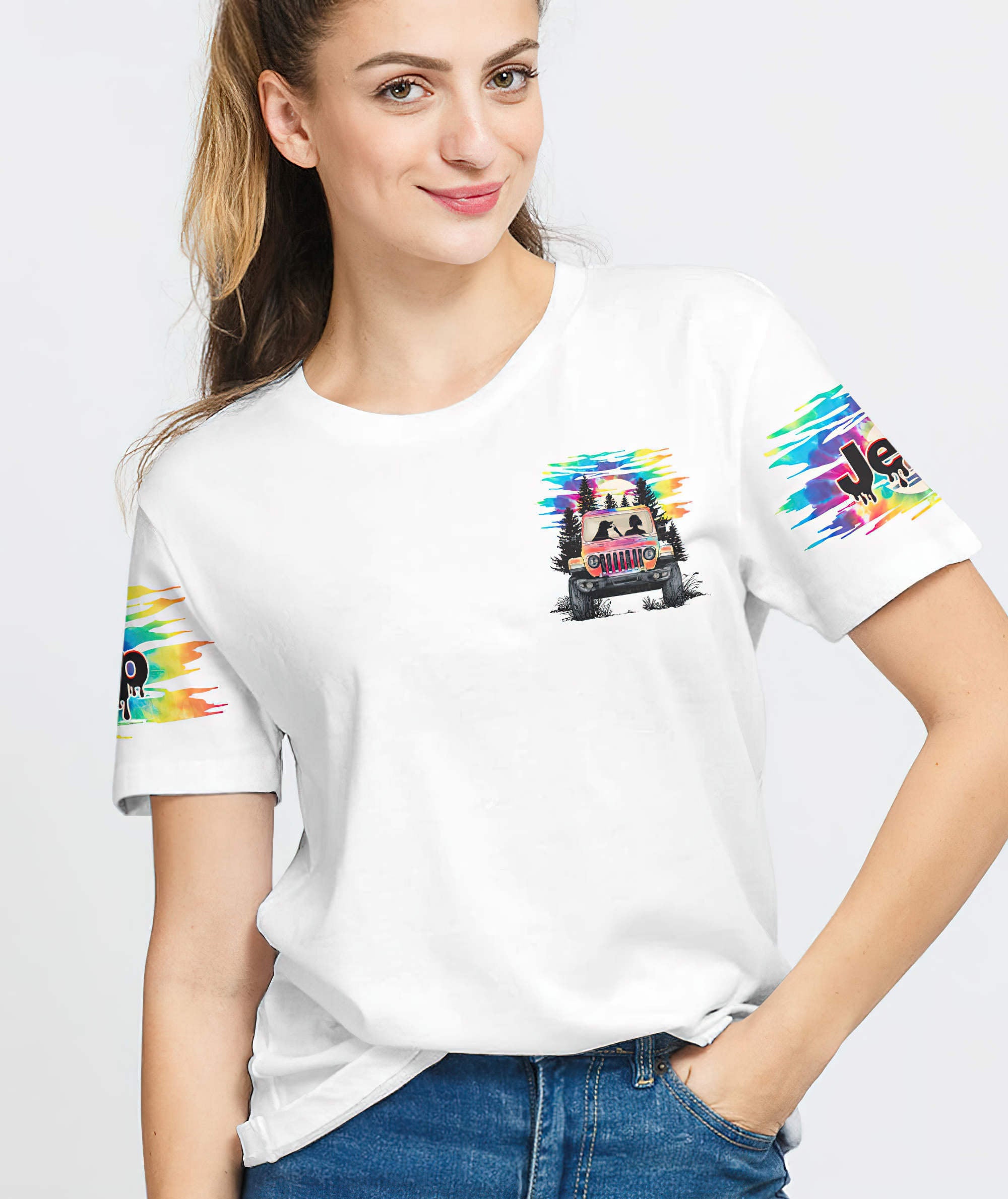 a-girl-her-dog-and-her-jeep-t-shirt