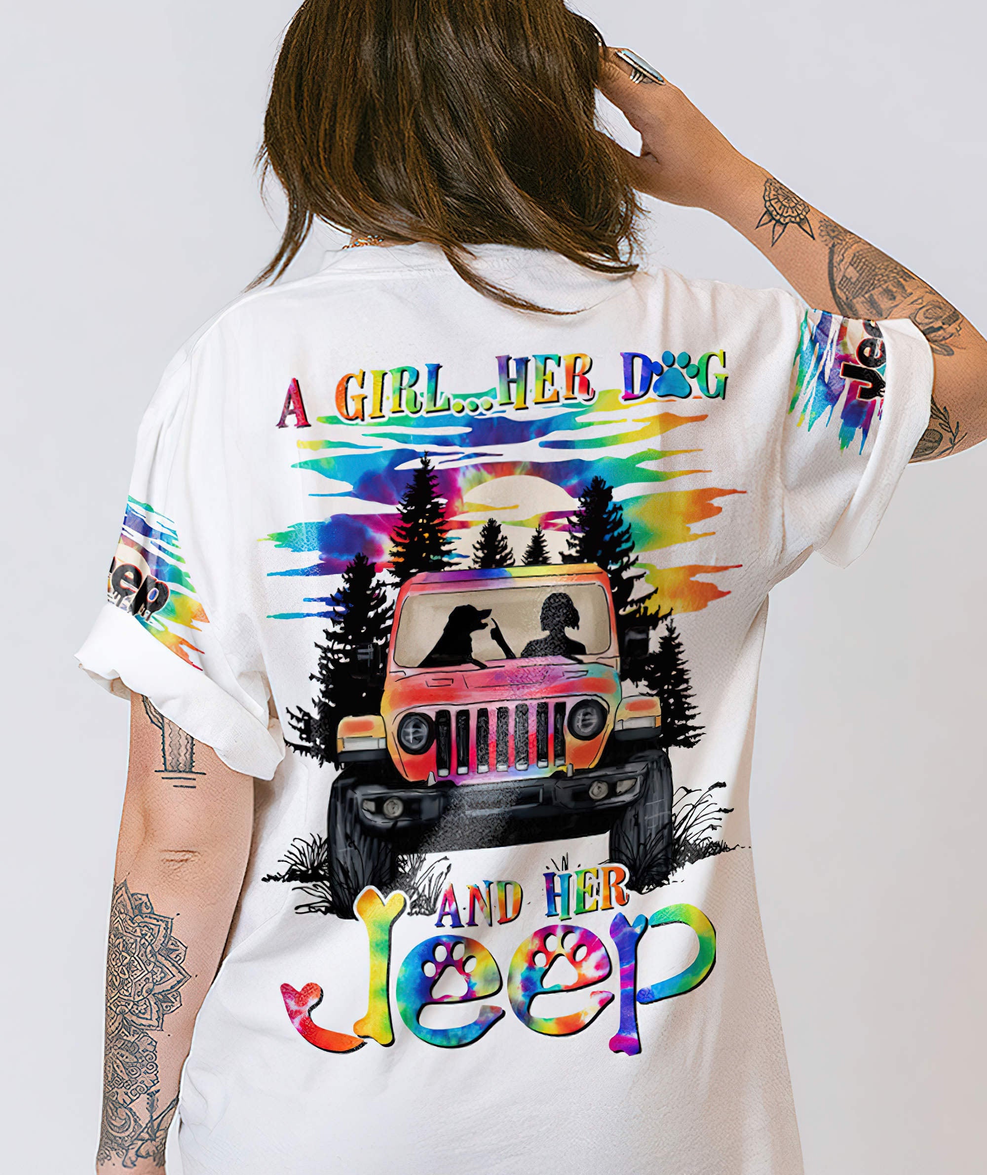 a-girl-her-dog-and-her-jeep-t-shirt