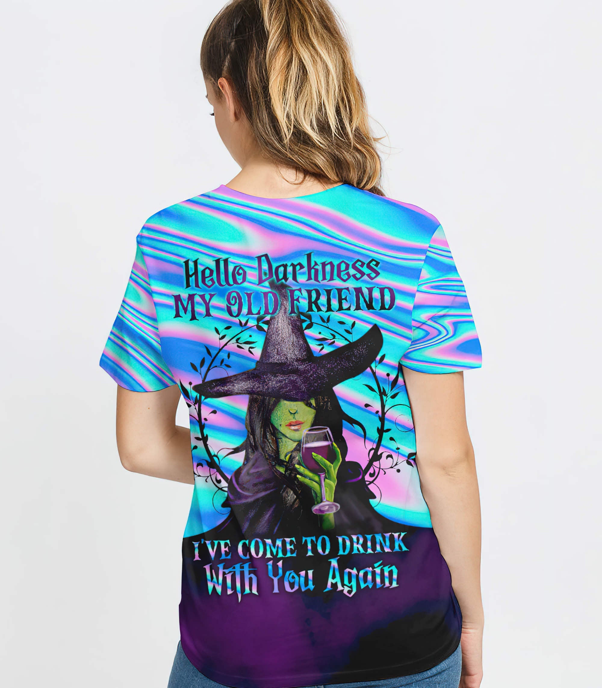 Hello Darkness Witch All Over Print T Shirt