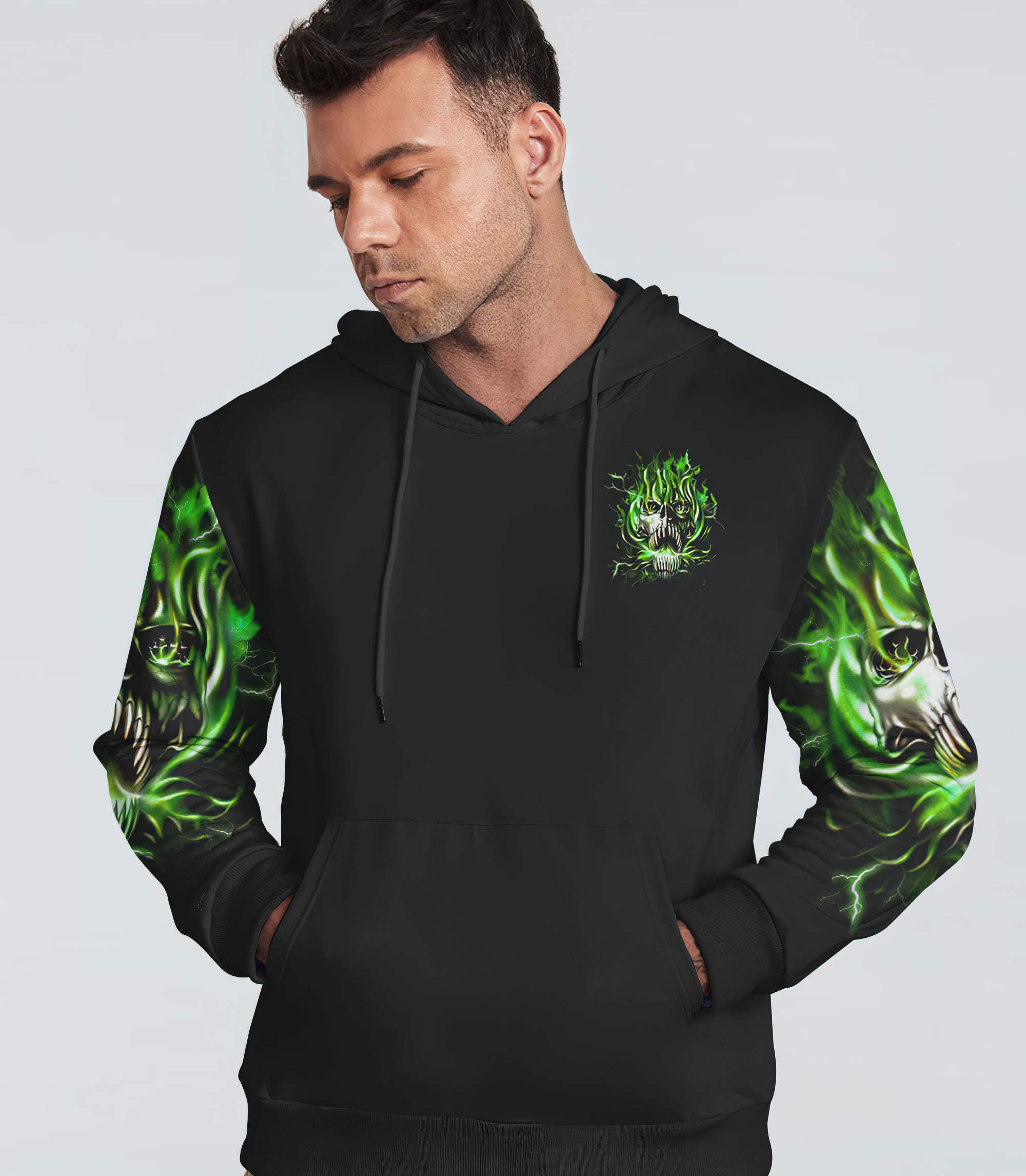 One Day I'm Gonna Just Say Fck It All Skull All Over Print 3 Hoodie ...