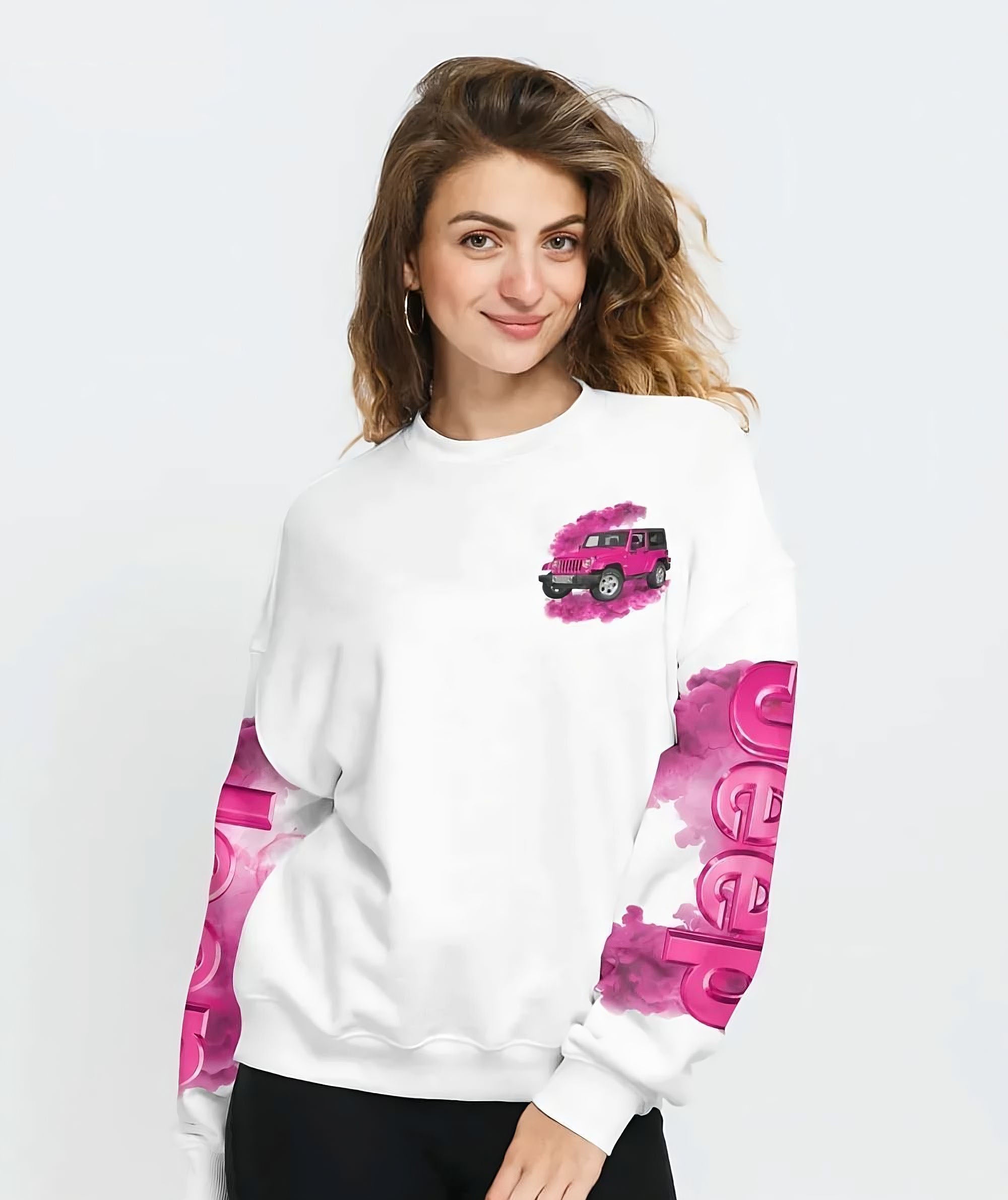 its-okay-to-live-a-life-pink-jeep-girl-all-over-print-sweatshirt
