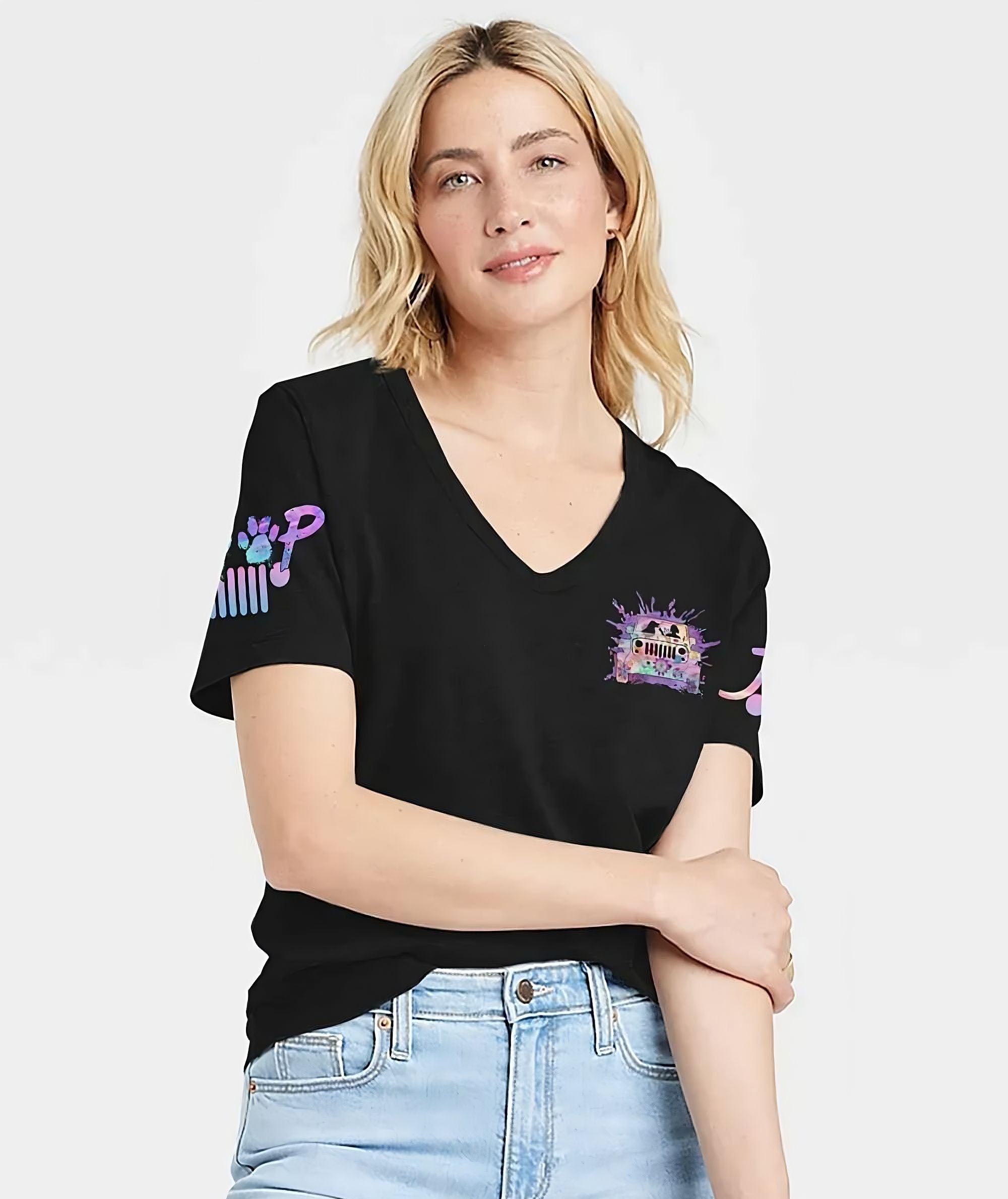a-girl-her-dog-and-her-jeep-all-over-print-2-women-v-neck-t-shirt