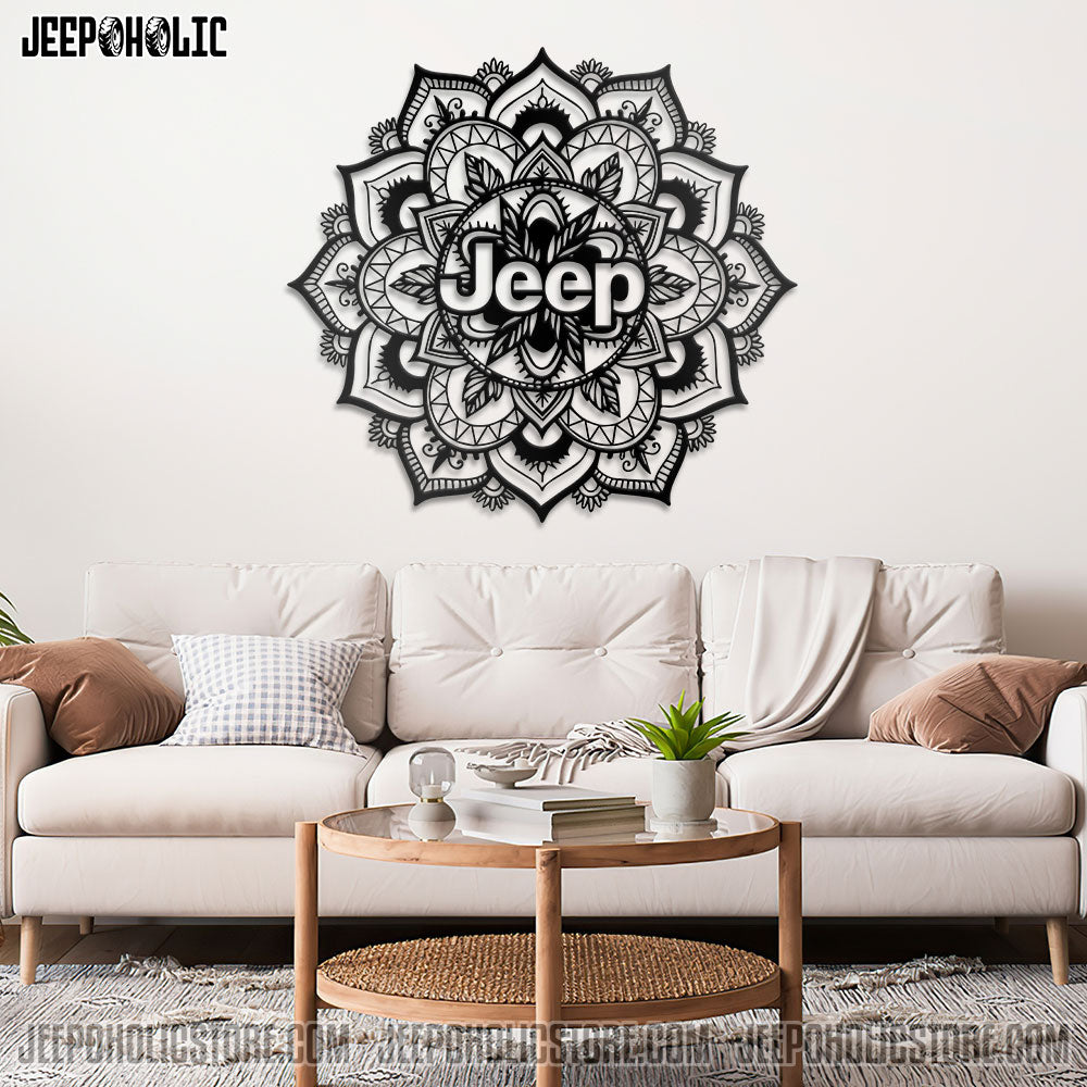 Jeep Mandala Metal Sign – Aljaira