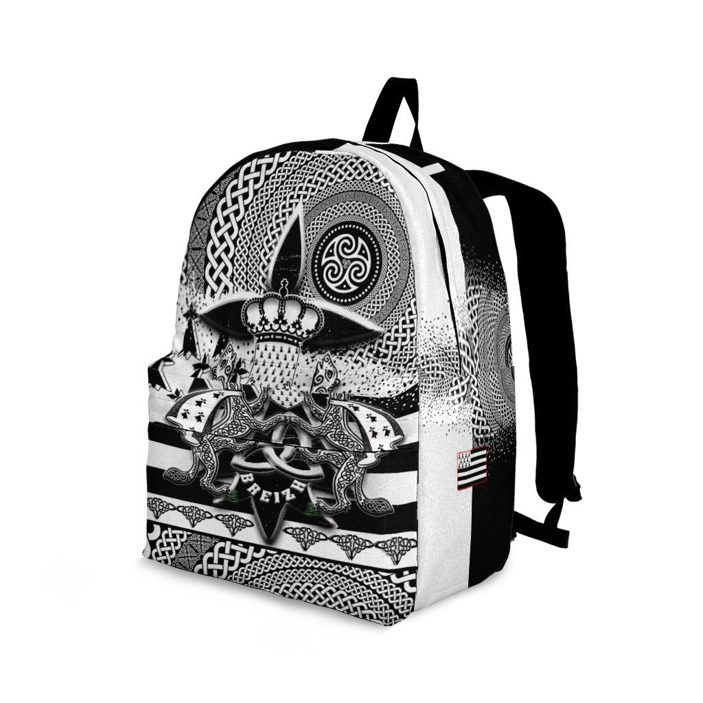 Celtic Brittany Backpack - Brittany Flag With Stoat Ermine and Triskel ...