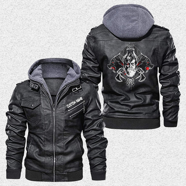 custom-personalised-viking-leather-jacket-odin-angry-wolf