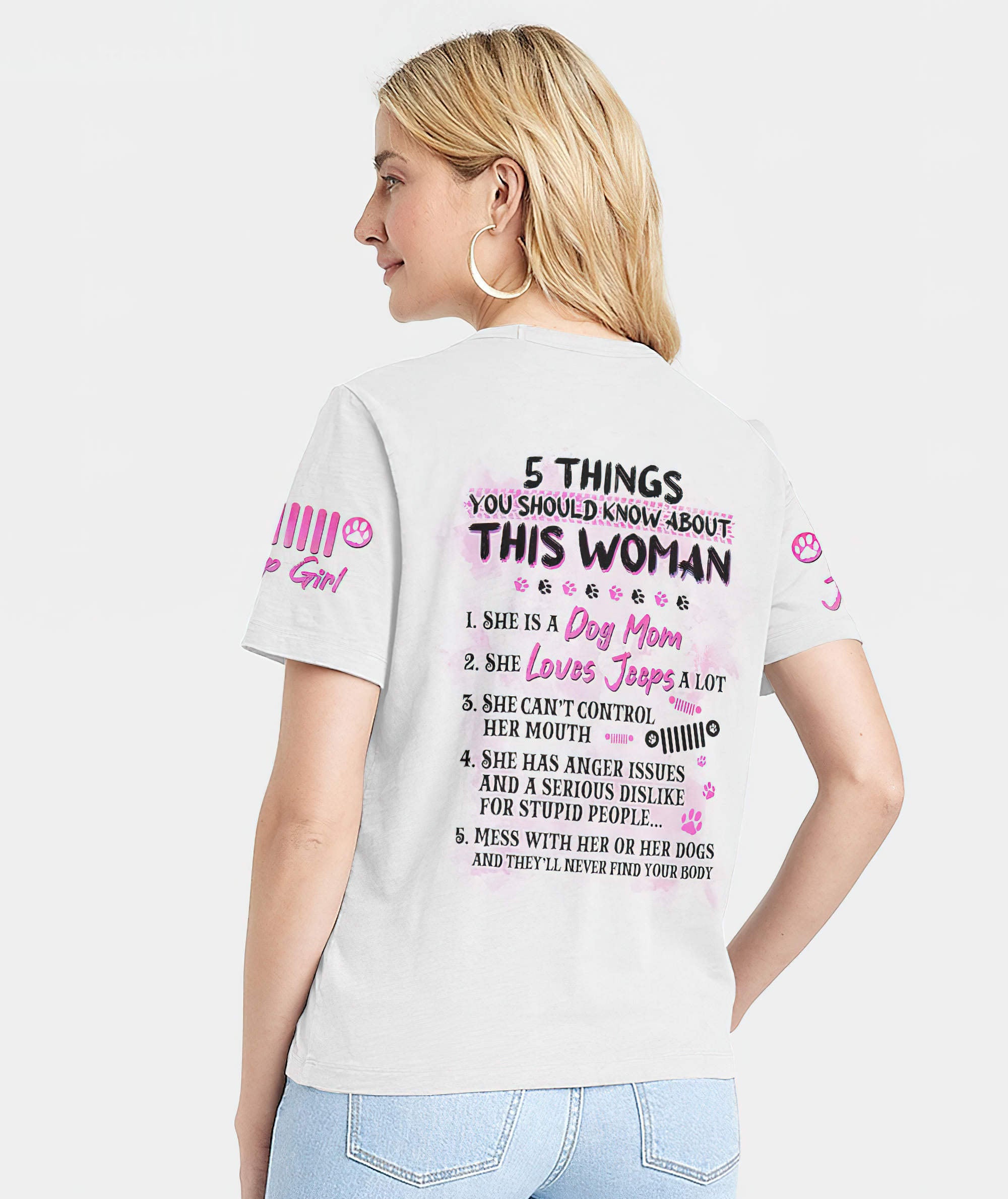 5-things-you-should-know-jeep-woman-women-v-neck-t-shirt