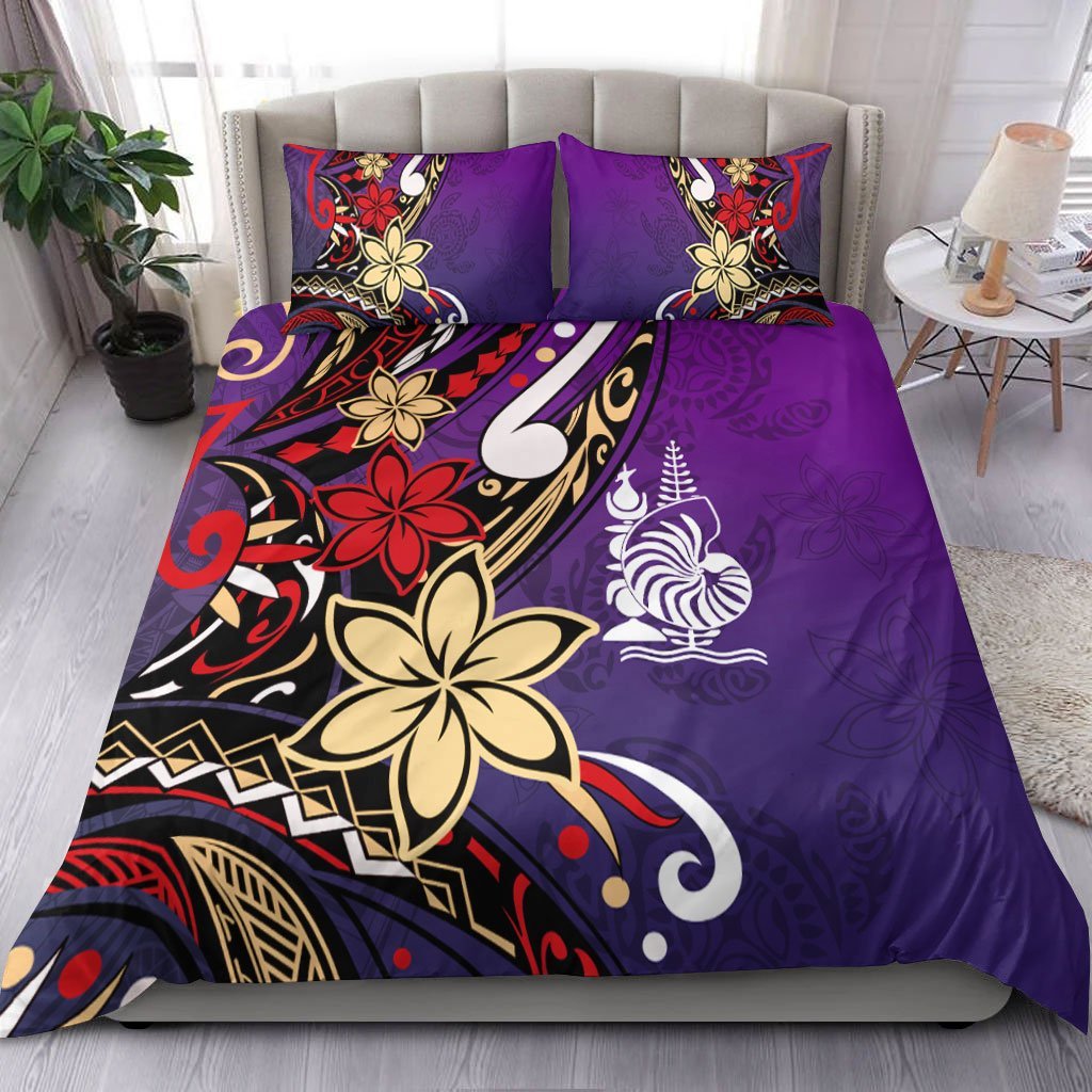 new-caledonia-bedding-set-tribal-flower-with-special-turtles-purple-color